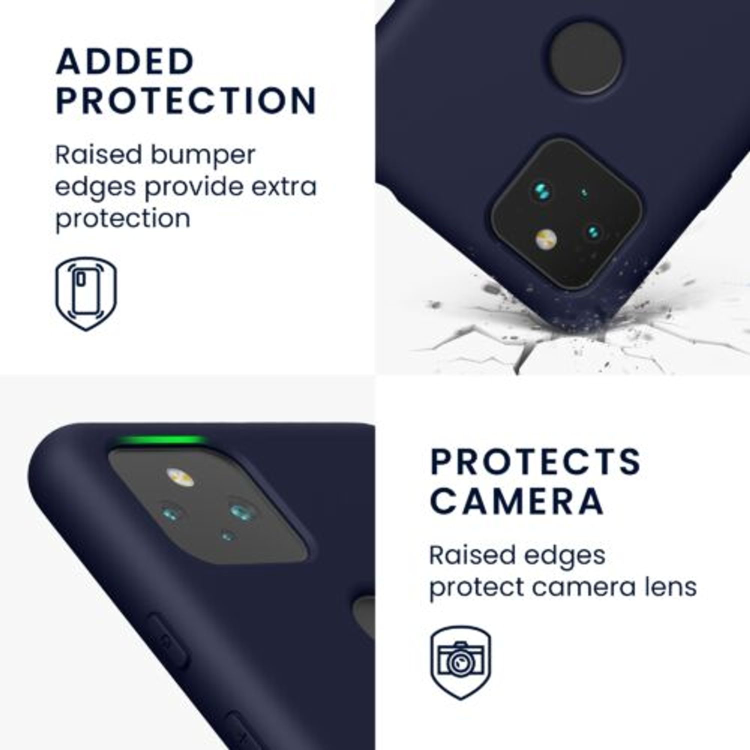 Husa pentru Google Pixel 5a, Silicon, Albastru, 55864.17, Kwmobile fotografia produsului View 7 L