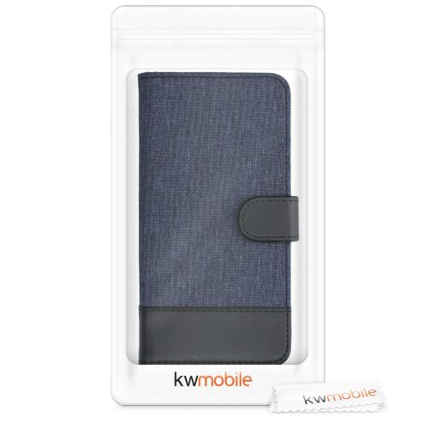 Husa pentru Google Pixel 6, Textil, Albastru, 55988.17, Kwmobile fotografia produsului View 7 L