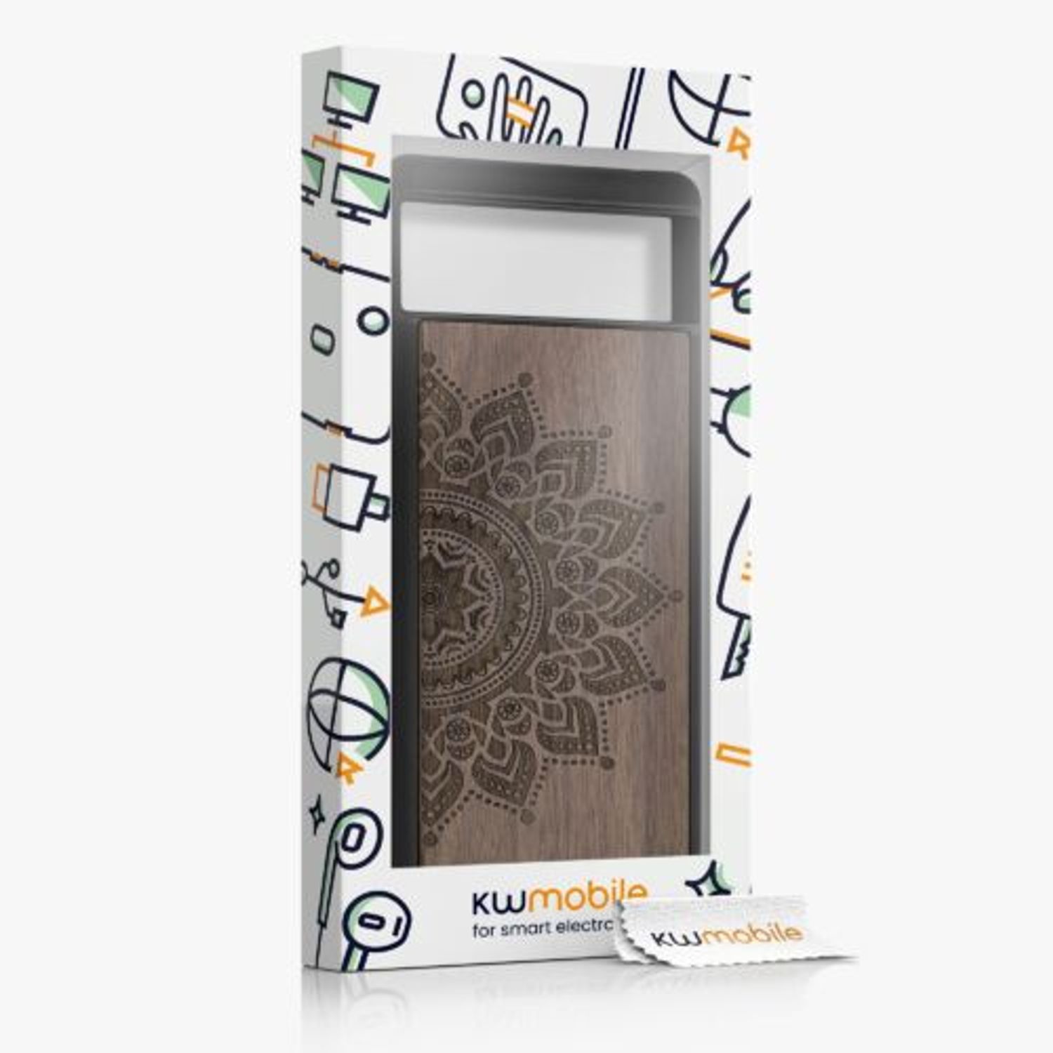 Husa pentru Google Pixel 6, Lemn, Maro, 56784.01, Kwmobile fotografia produsului View 6 L