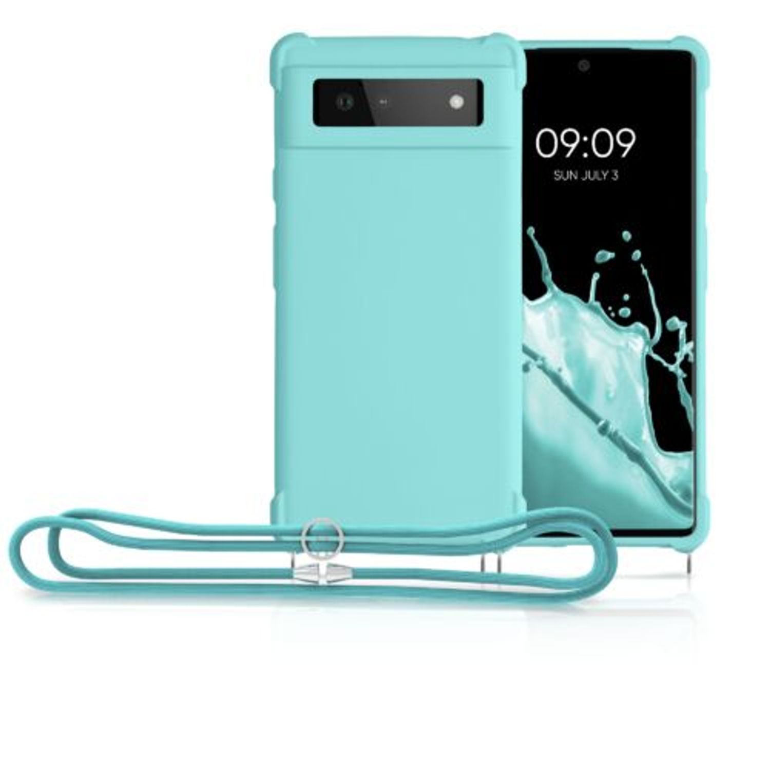 Husa pentru Google Pixel 6, Silicon, Verde, 55916.23, Kwmobile fotografia produsului View 3 L