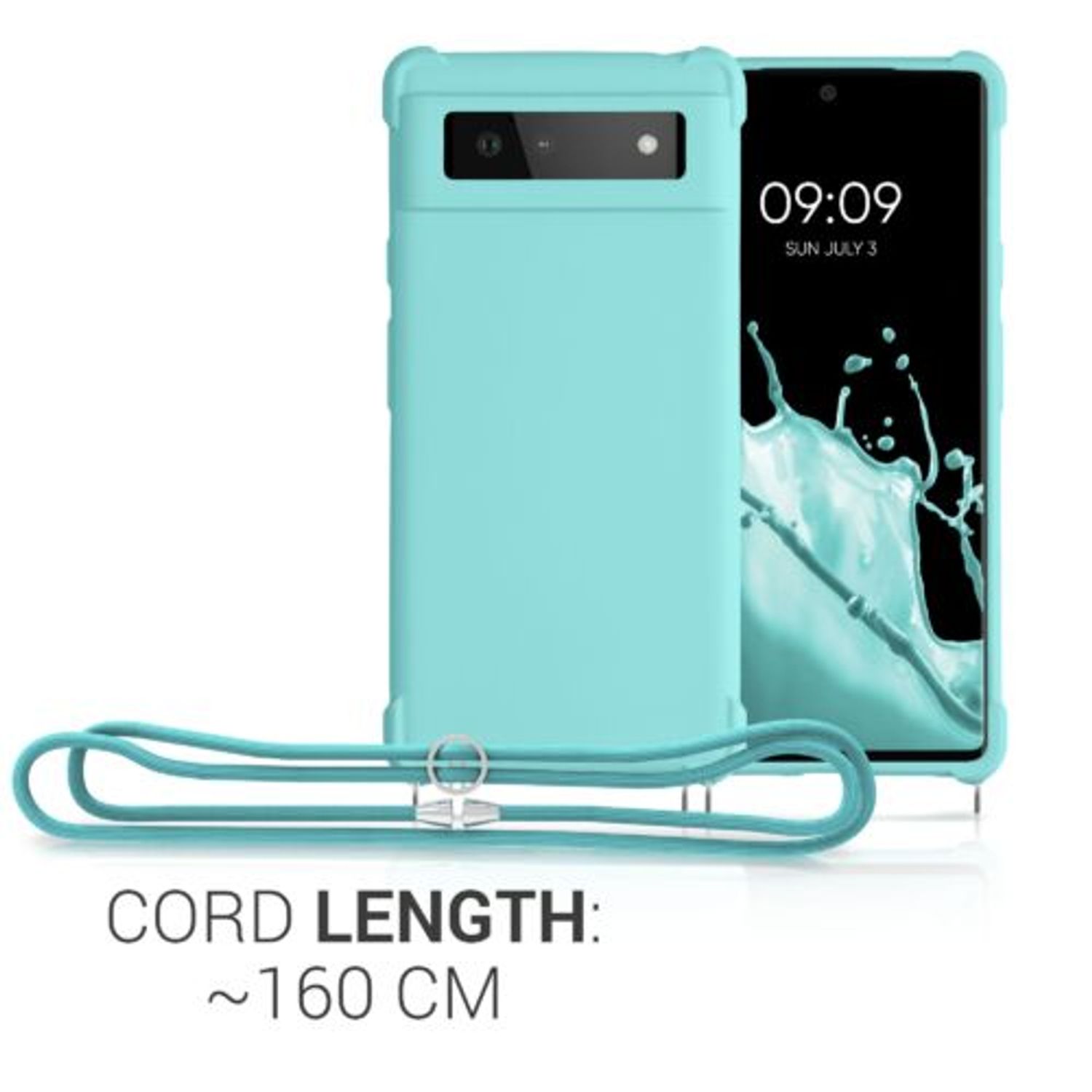Husa pentru Google Pixel 6, Silicon, Verde, 55916.23, Kwmobile fotografia produsului View 2 L