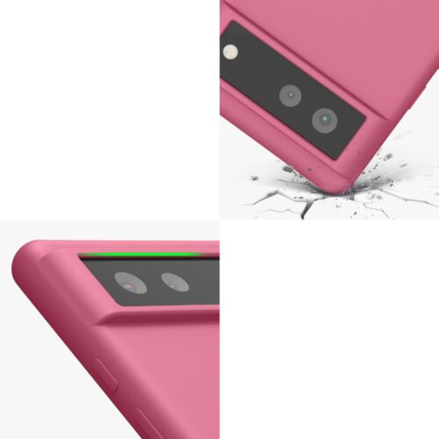 Husa pentru Google Pixel 6, Silicon, Roz, 55480.212, Kwmobile fotografia produsului View 8 L