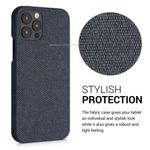 Husa pentru iPhone 12/iPhone 12 Pro, Textil, Albastru, 55752.17 fotografia produsului View 15 S