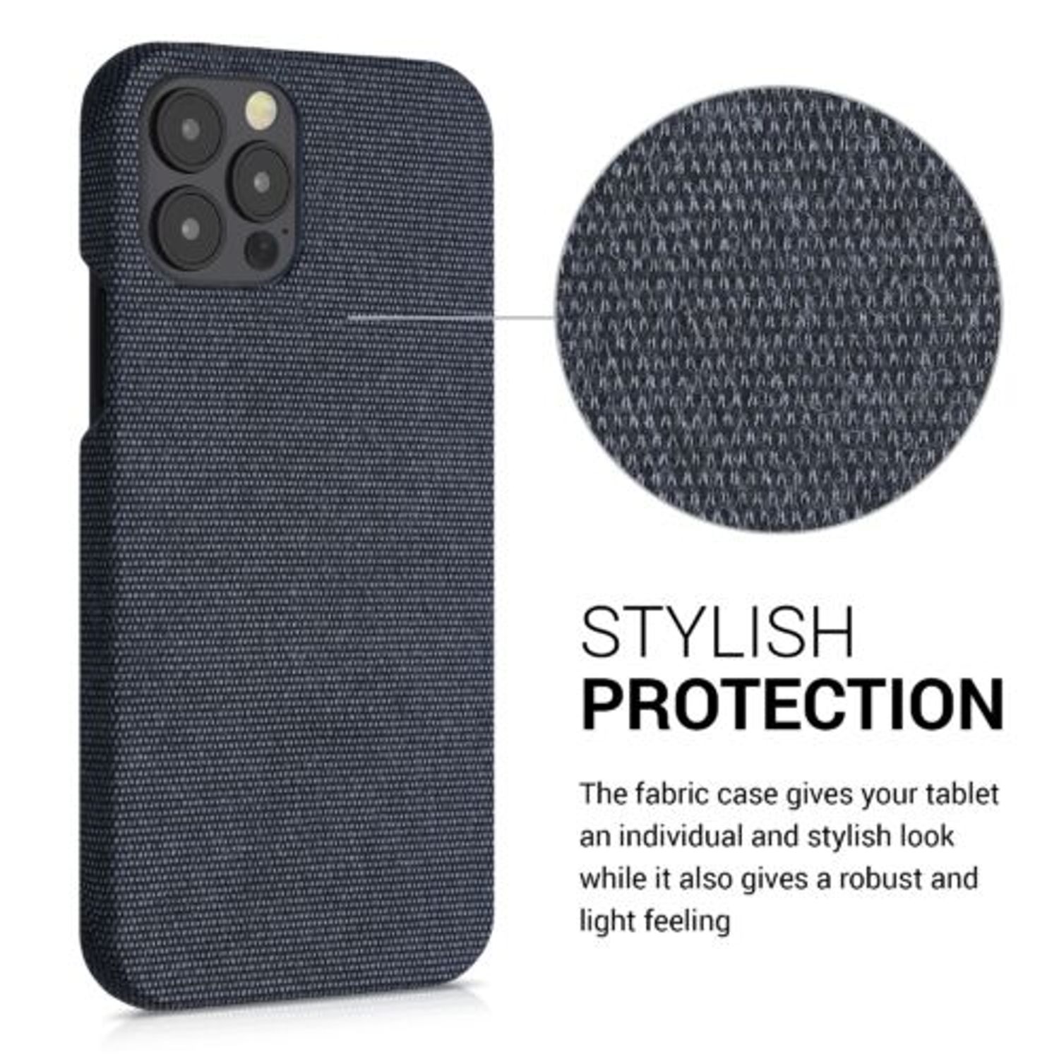 Husa pentru iPhone 12/iPhone 12 Pro, Textil, Albastru, 55752.17 fotografia produsului View 15 L