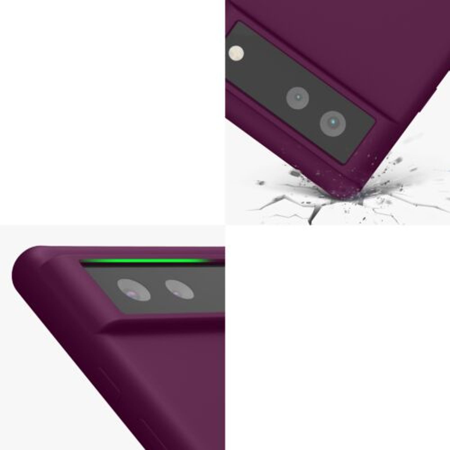 Husa pentru Google Pixel 6, Silicon, Violet, 55480.187, Kwmobile fotografia produsului View 7 L