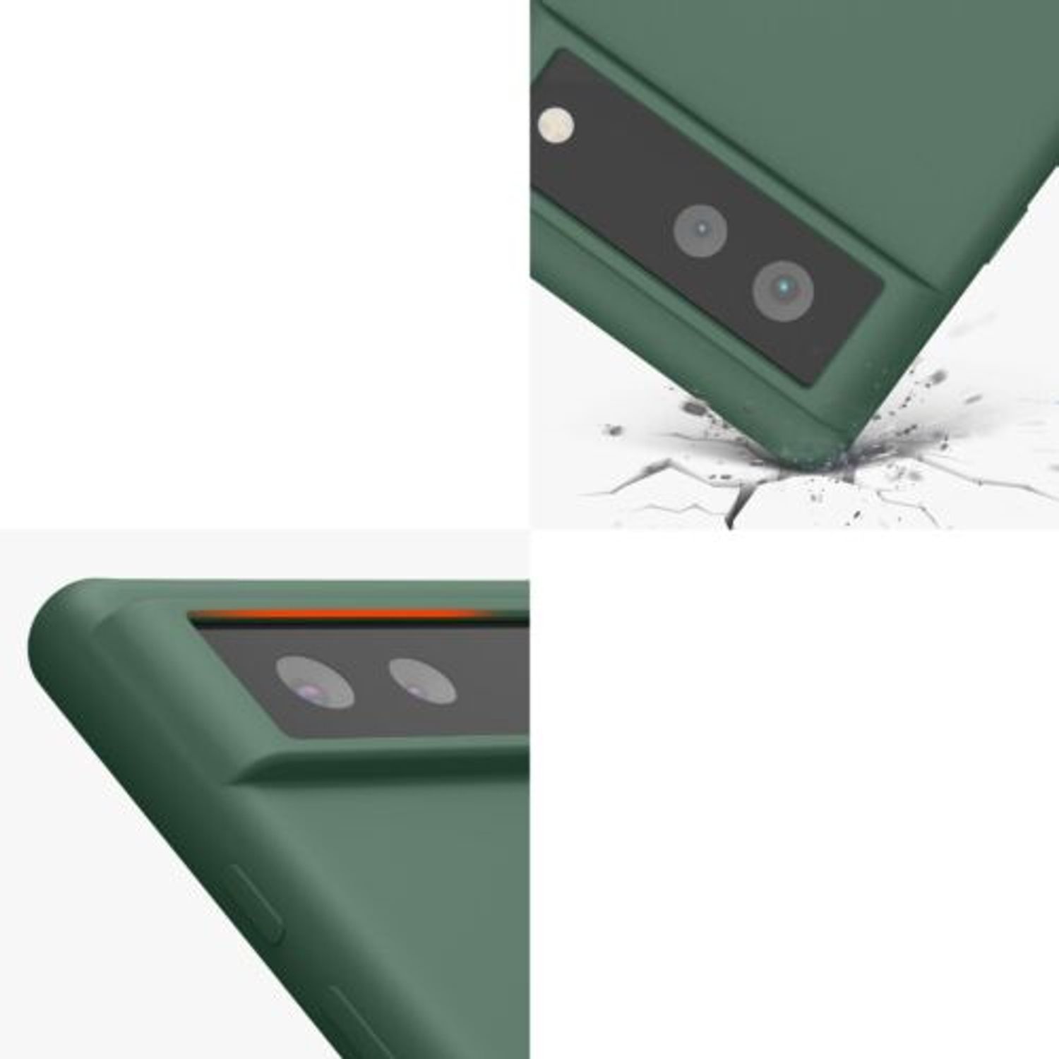 Husa pentru Google Pixel 6, Silicon, Verde, 55480.166, Kwmobile fotografia produsului View 9 L