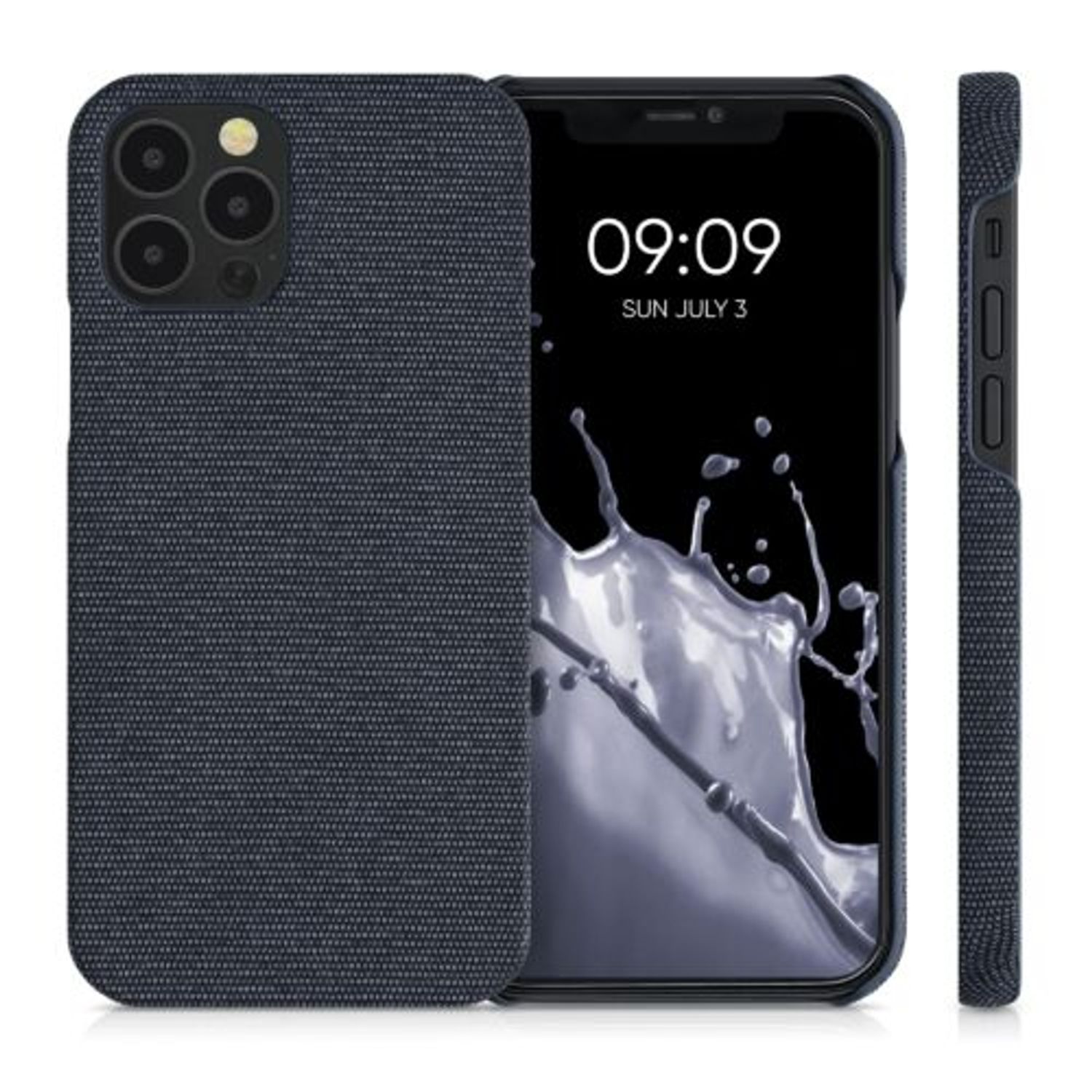 Husa pentru iPhone 12/iPhone 12 Pro, Textil, Albastru, 55752.17 fotografia produsului View 17 L