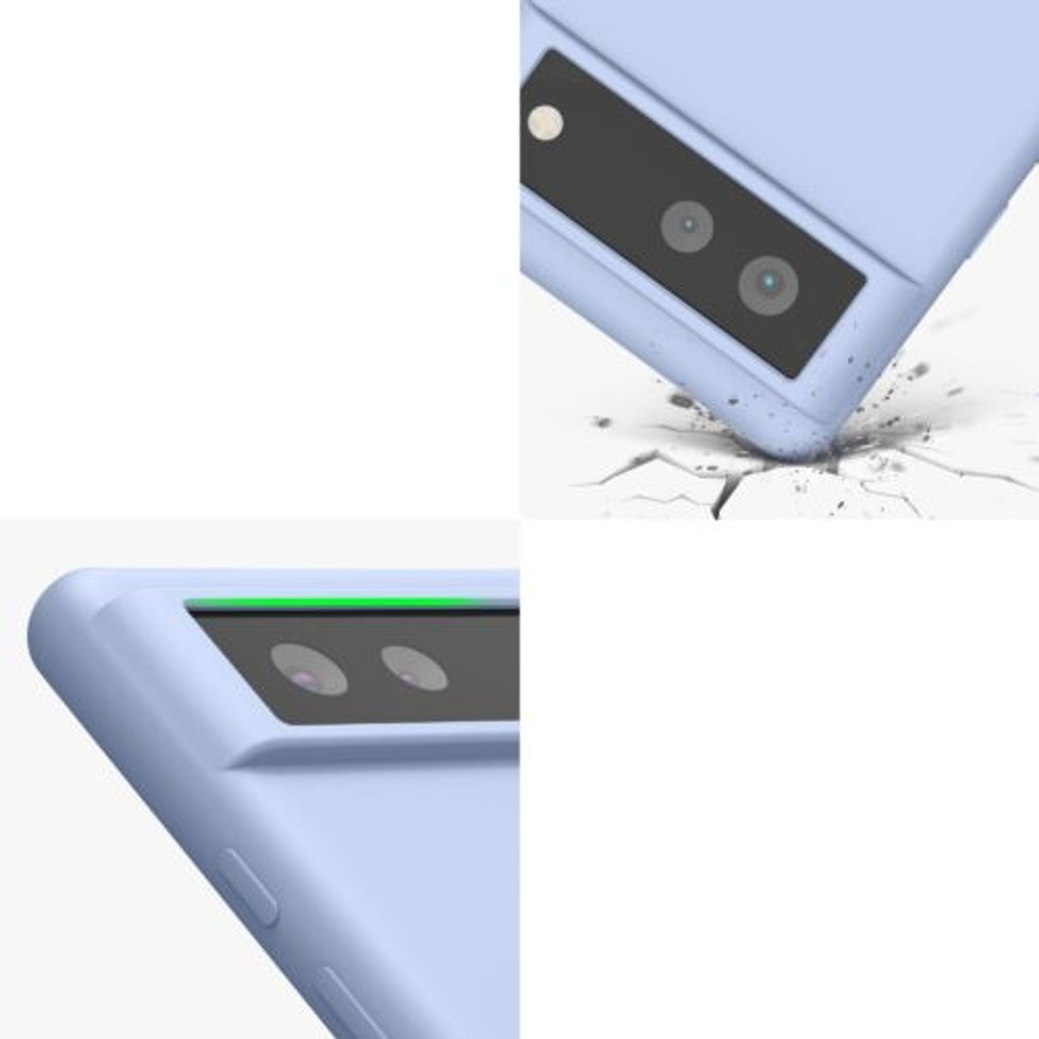 Husa pentru Google Pixel 6, Silicon, Albastru, 55480.58, Kwmobile fotografia produsului View 9 L