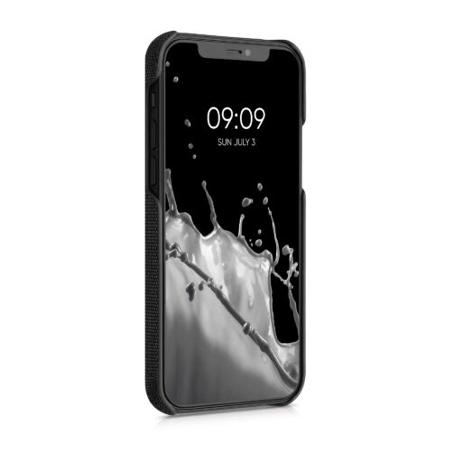 Husa pentru iPhone 12/iPhone 12 Pro, Textil, Gri, 55752.01 fotografia produsului View 4 L