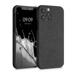 Husa pentru iPhone 12/iPhone 12 Pro, Textil, Gri, 55752.01 fotografia produsului