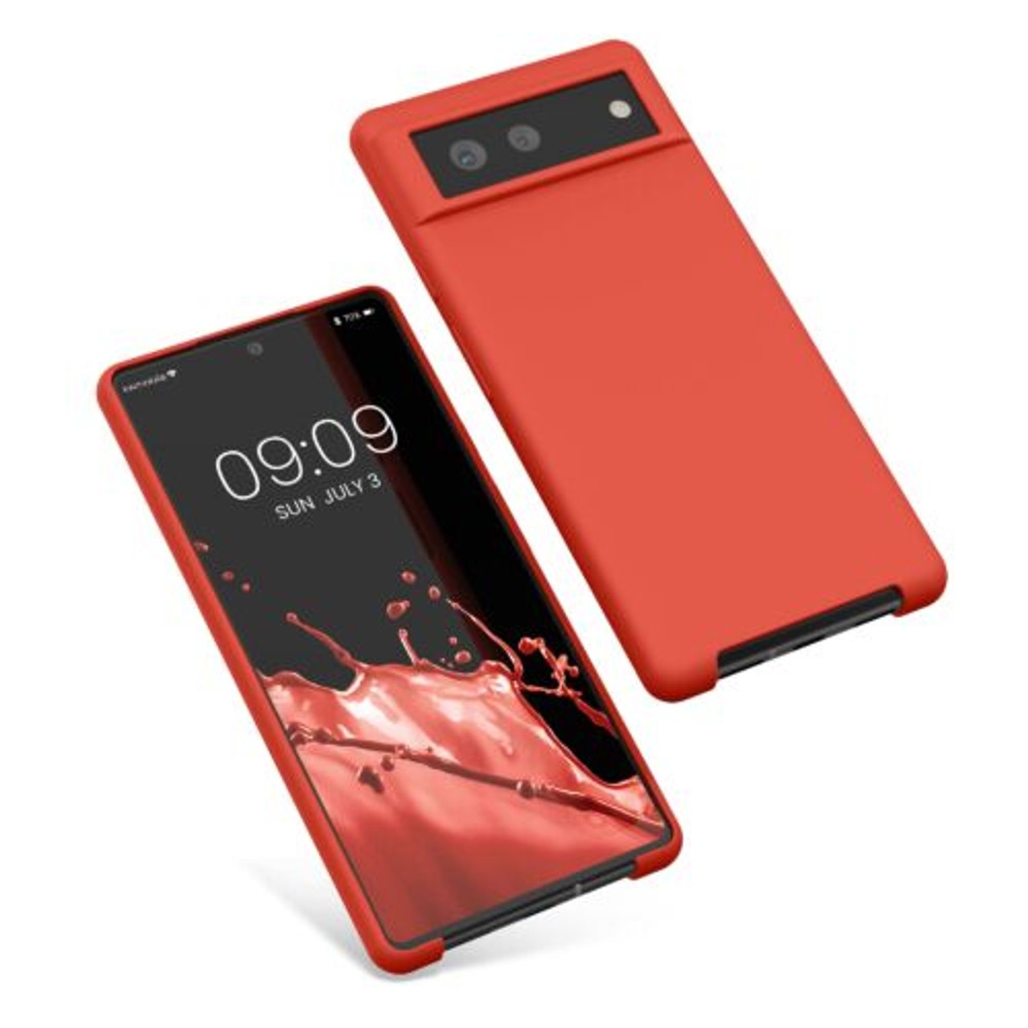 Husa pentru Google Pixel 6, Silicon, Rosu, 55480.218, Kwmobile fotografia produsului View 2 L
