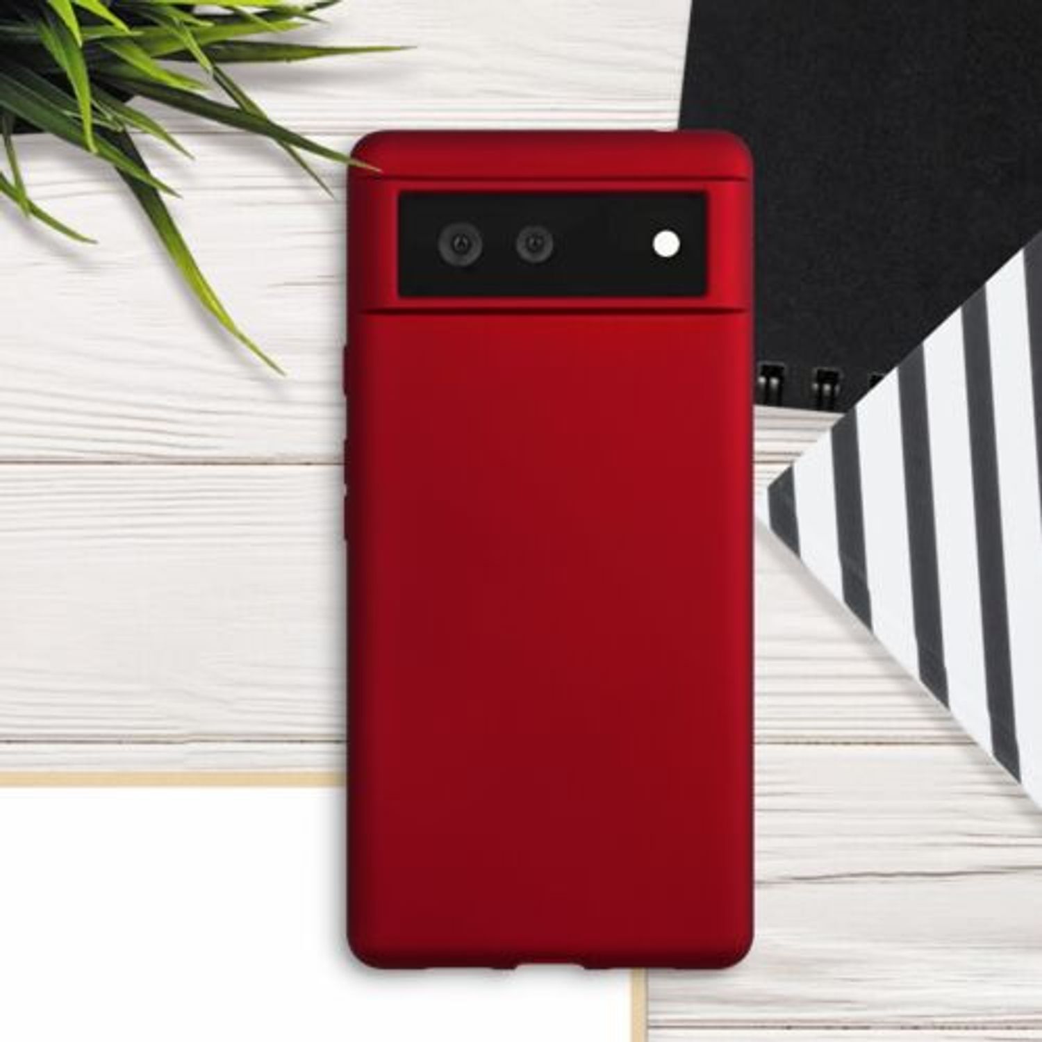 Husa pentru Google Pixel 6, Silicon, Rosu, 55783.36, Kwmobile fotografia produsului View 4 L