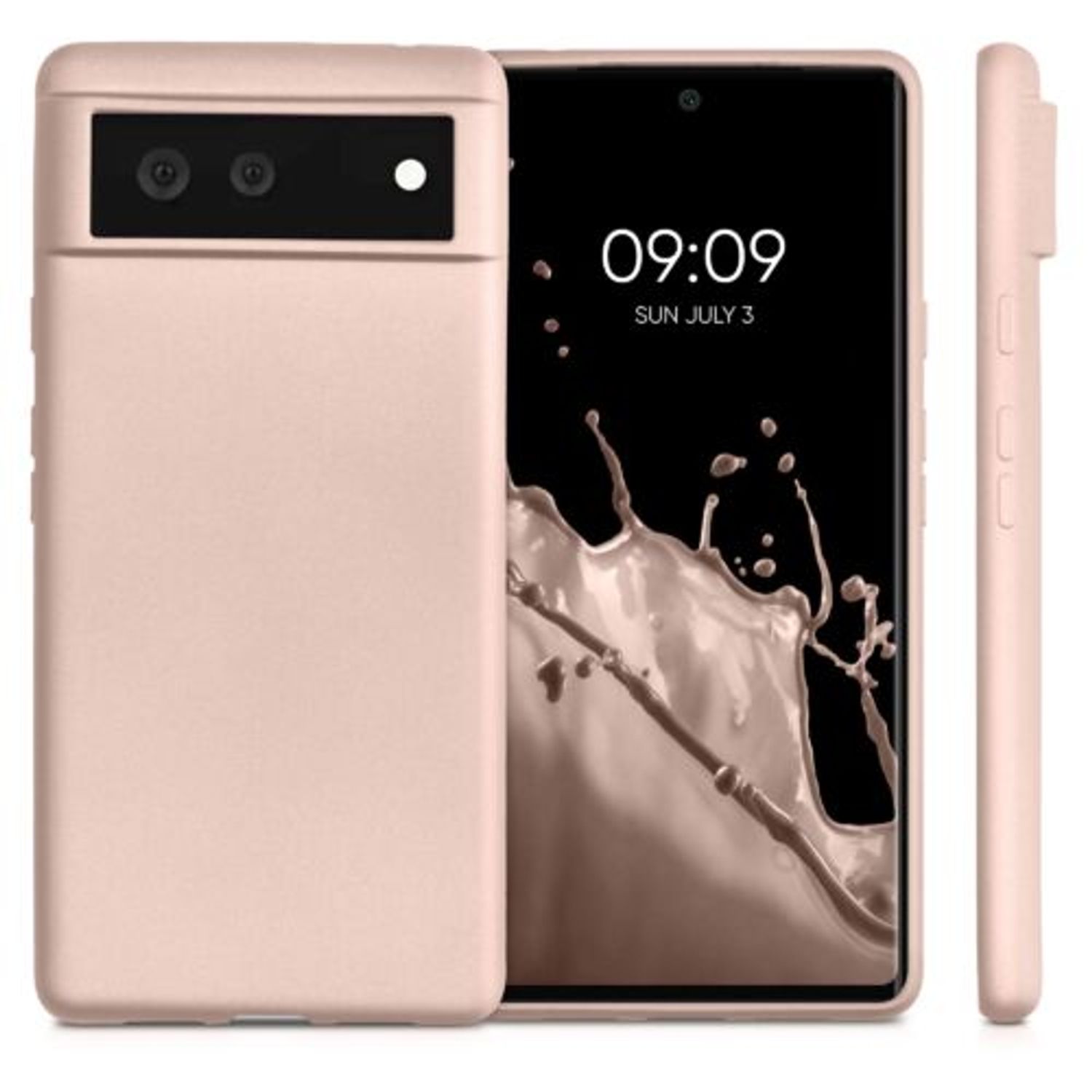 Husa pentru Google Pixel 6, Silicon, Crem, 55783.31, Kwmobile fotografia produsului View 2 L