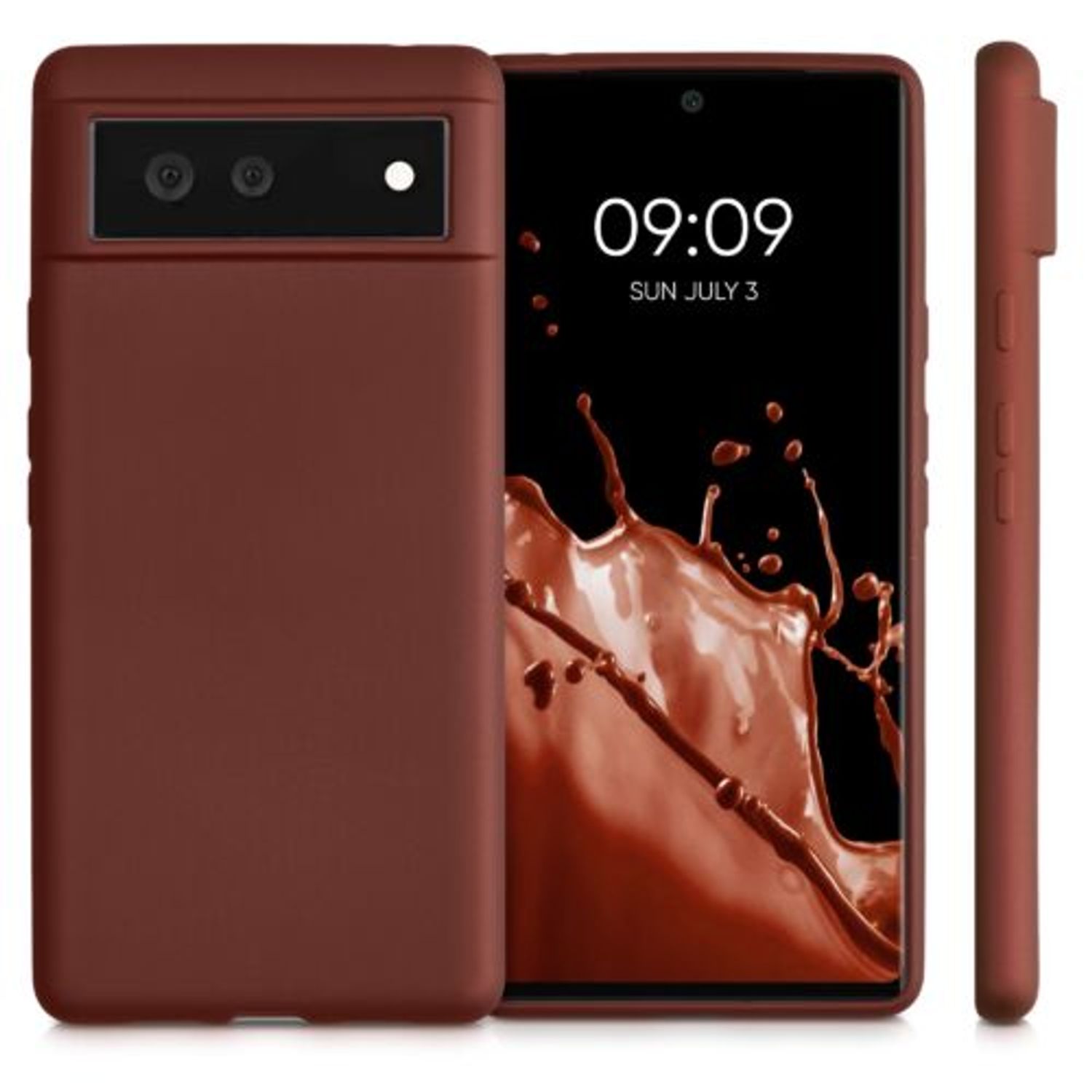 Husa pentru Google Pixel 6, Silicon, Rosu, 55783.178, Kwmobile fotografia produsului View 2 L