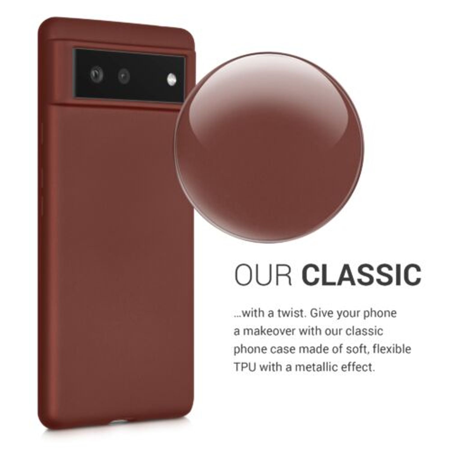 Husa pentru Google Pixel 6, Silicon, Rosu, 55783.178, Kwmobile fotografia produsului View 3 L