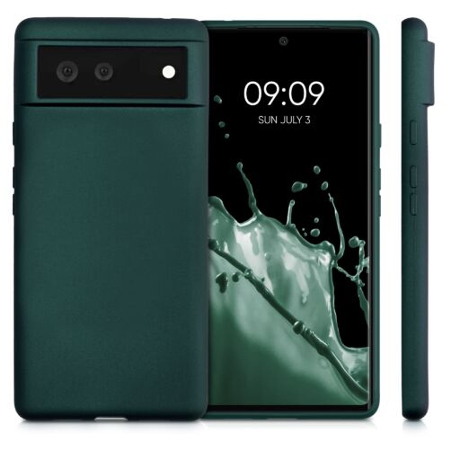 Husa pentru Google Pixel 6, Silicon, Verde, 55783.14, Kwmobile fotografia produsului View 2 L