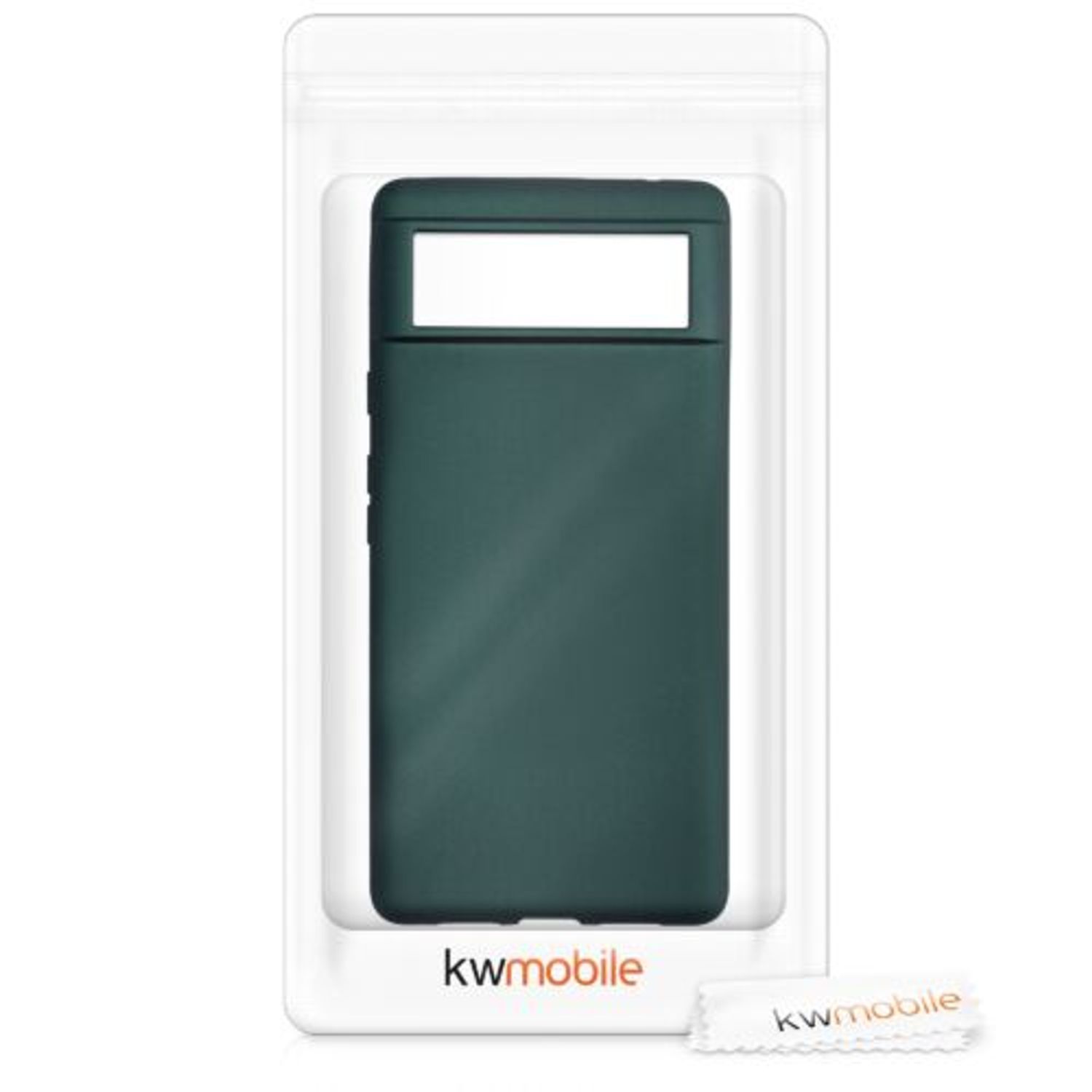 Husa pentru Google Pixel 6, Silicon, Verde, 55783.14, Kwmobile fotografia produsului View 8 L