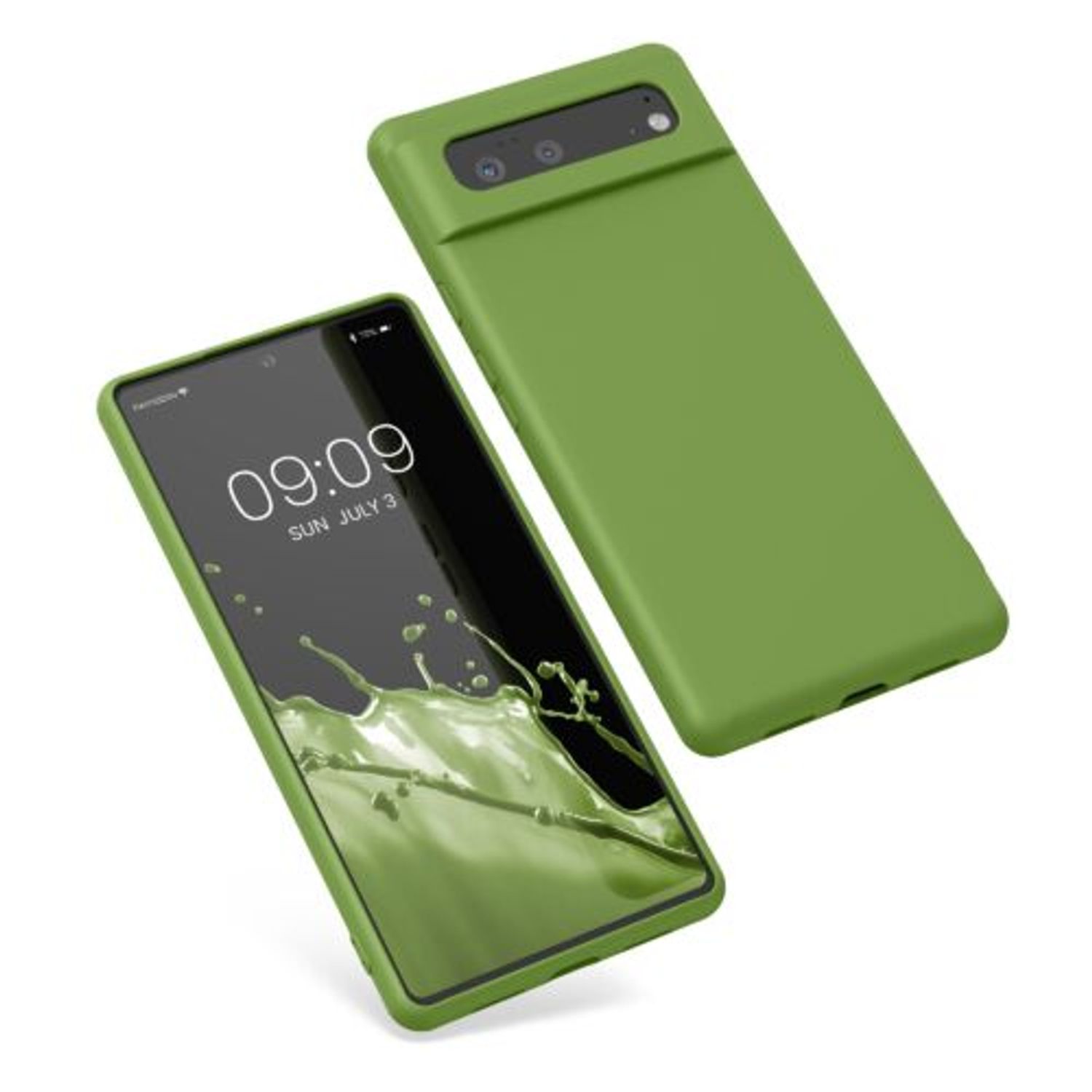 Husa pentru Google Pixel 6, Silicon, Verde, 55865.220, Kwmobile fotografia produsului View 2 L