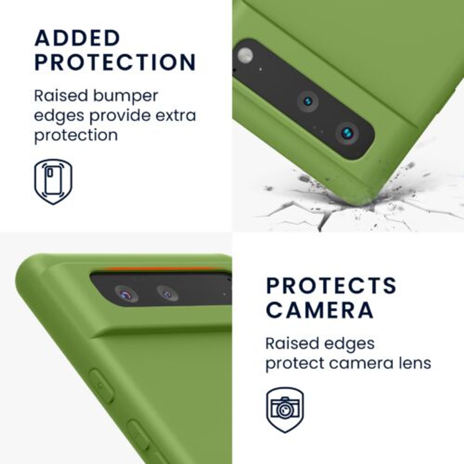 Husa pentru Google Pixel 6, Silicon, Verde, 55865.220, Kwmobile fotografia produsului View 5 L