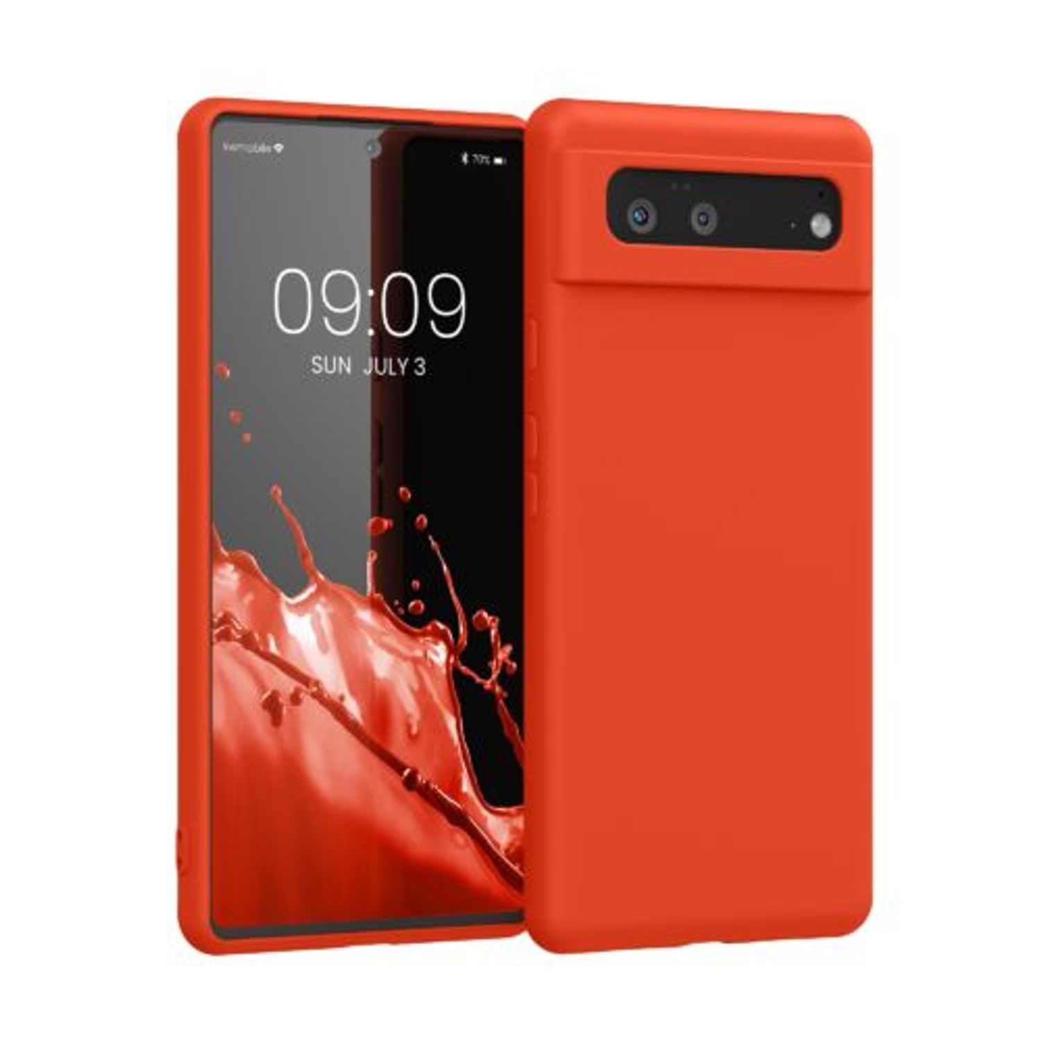 Husa pentru Google Pixel 6, Silicon, Portocaliu, 55865.218, Kwmobile fotografia produsului