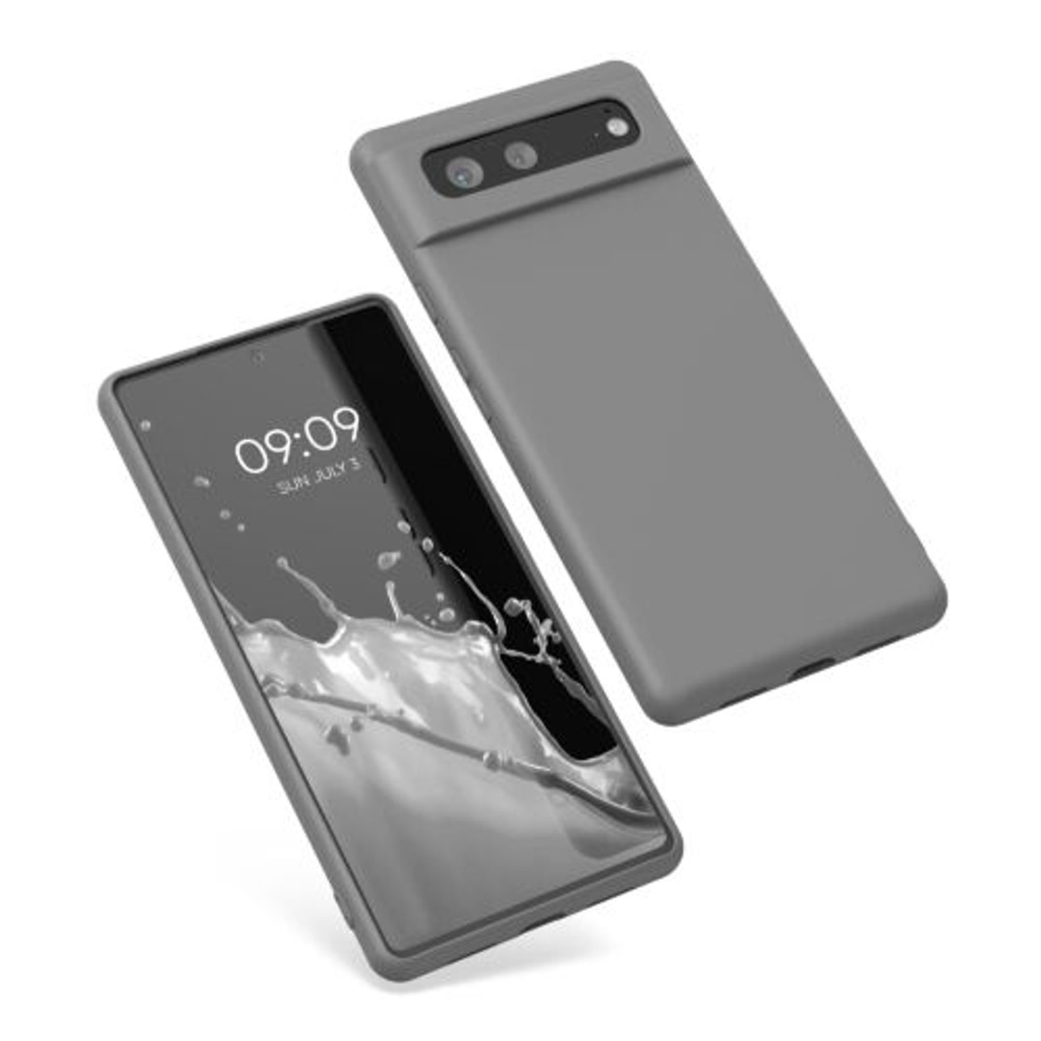 Husa pentru Google Pixel 6, Silicon, Gri, 55865.155, Kwmobile fotografia produsului View 3 L