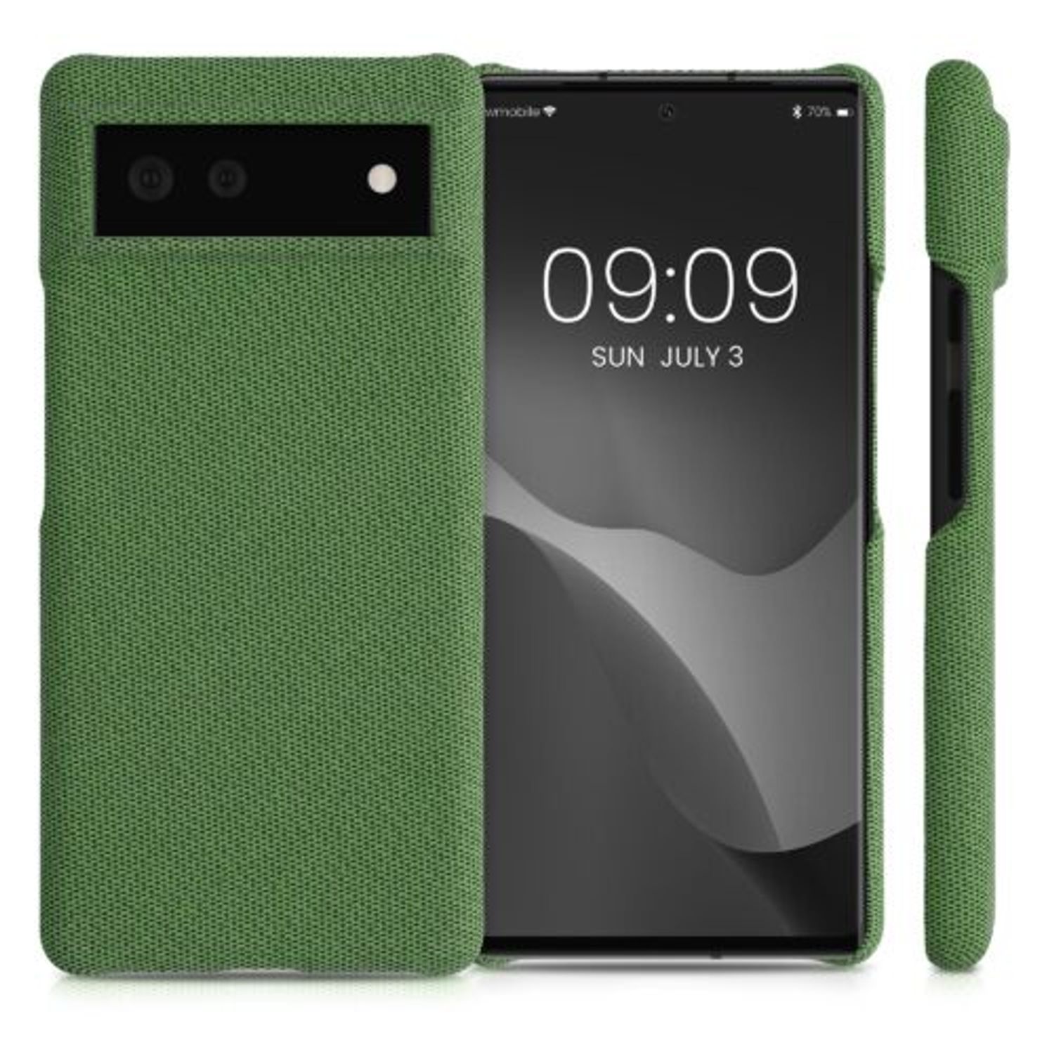 Husa pentru Google Pixel 6, Textil, Verde, 56944.07, Kwmobile fotografia produsului View 2 L