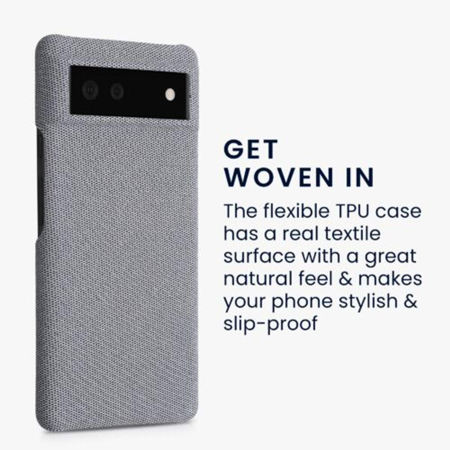 Husa pentru Google Pixel 6, Textil, Gri, 56944.25, Kwmobile fotografia produsului View 6 L