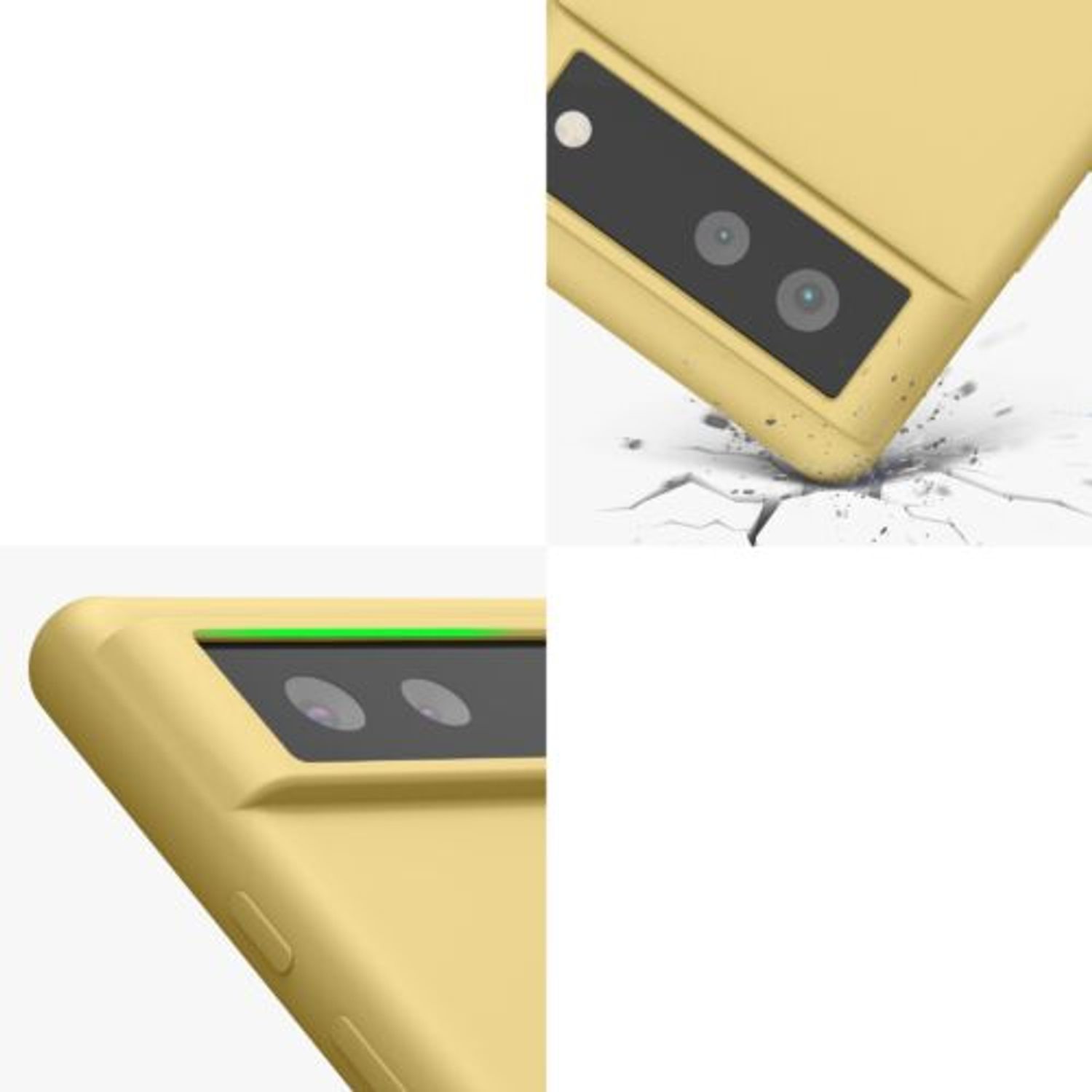 Husa pentru Google Pixel 6, Silicon, Galben, 55480.216, Kwmobile fotografia produsului View 7 L