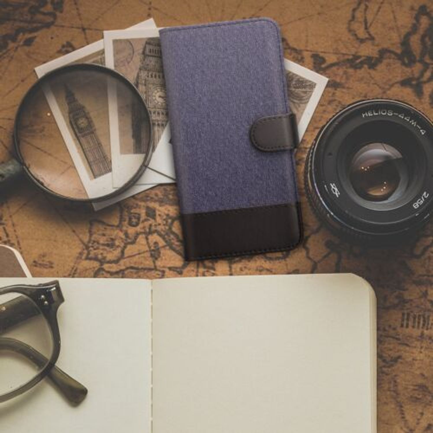 Husa pentru Google Pixel 6 Pro, Textil, Albastru, 55989.17, Kwmobile fotografia produsului View 3 L