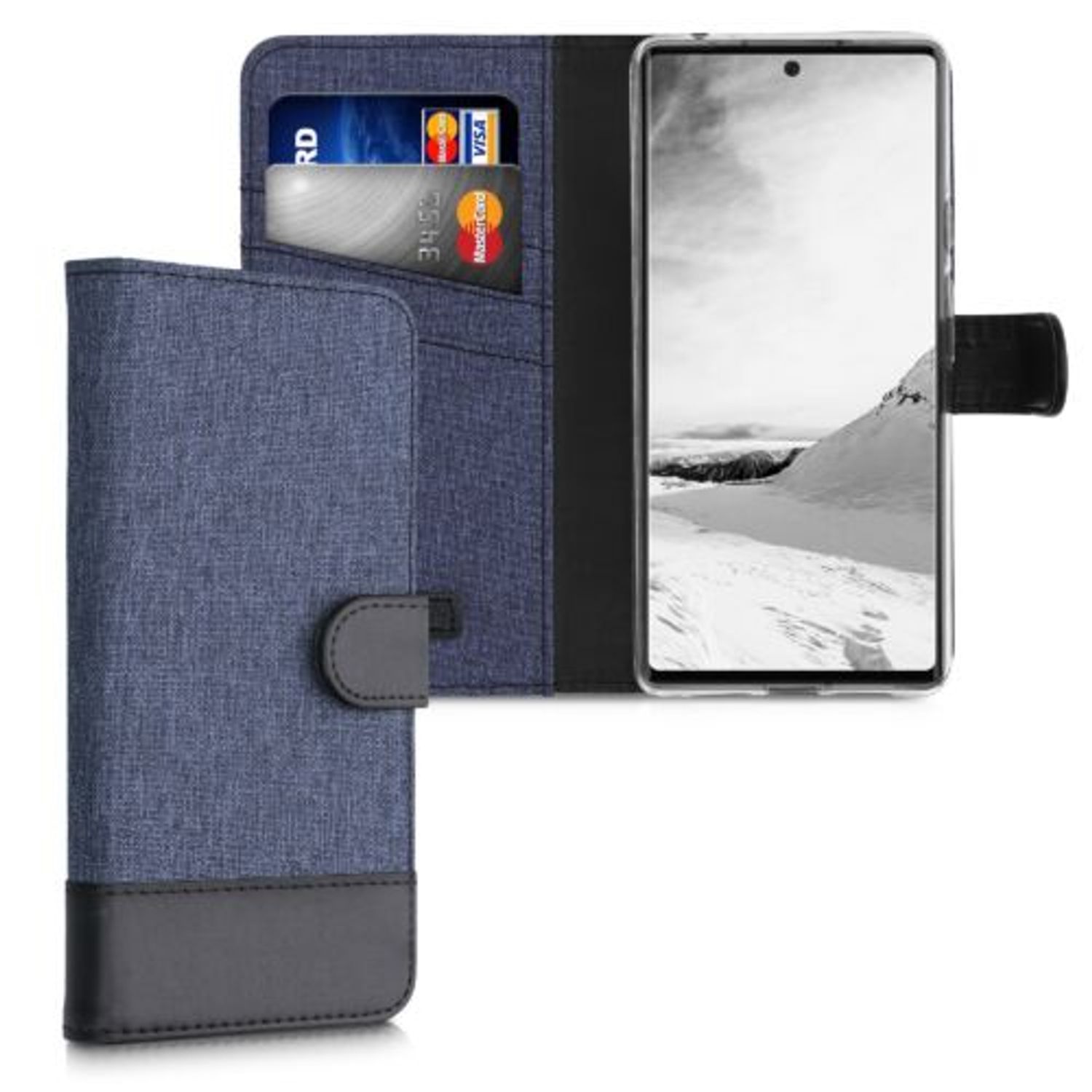 Husa pentru Google Pixel 6 Pro, Textil, Albastru, 55989.17, Kwmobile fotografia produsului