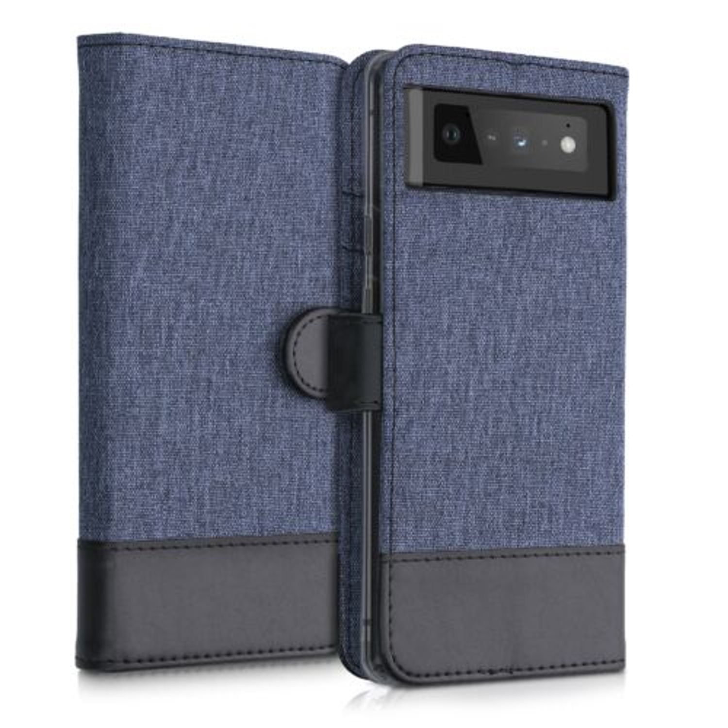 Husa pentru Google Pixel 6 Pro, Textil, Albastru, 55989.17, Kwmobile fotografia produsului View 6 L