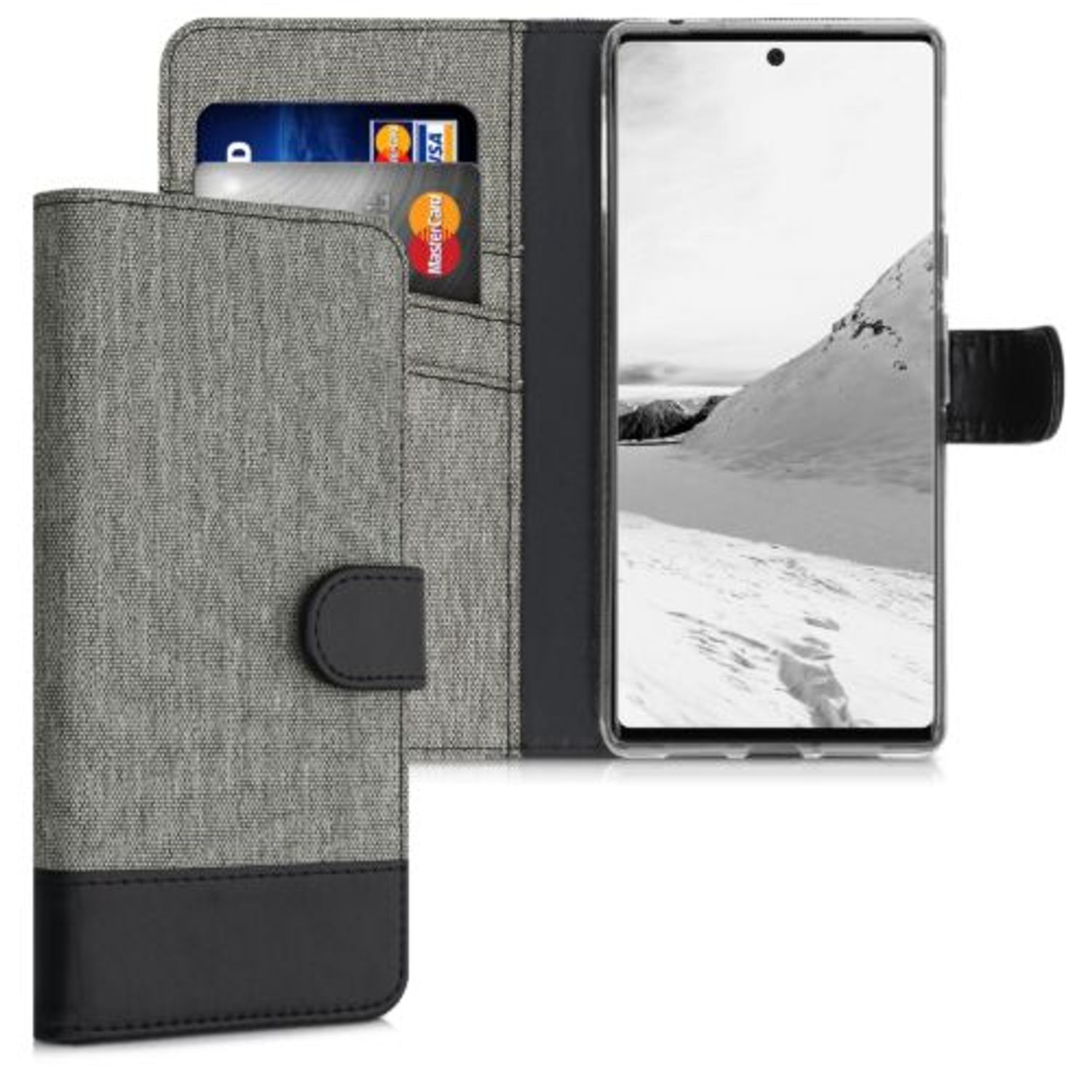 Husa pentru Google Pixel 6 Pro, Textil, Gri, 55989.22, Kwmobile fotografia produsului
