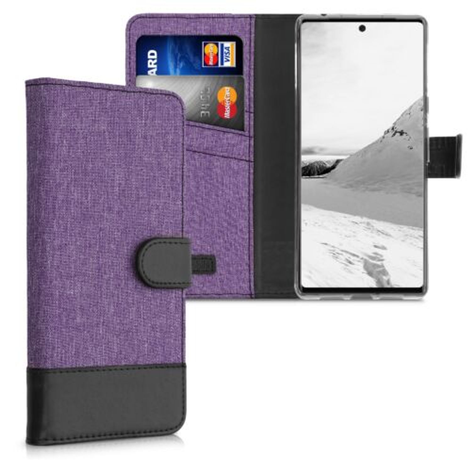 Husa pentru Google Pixel 6 Pro, Textil, Mov, 55989.38, Kwmobile fotografia produsului
