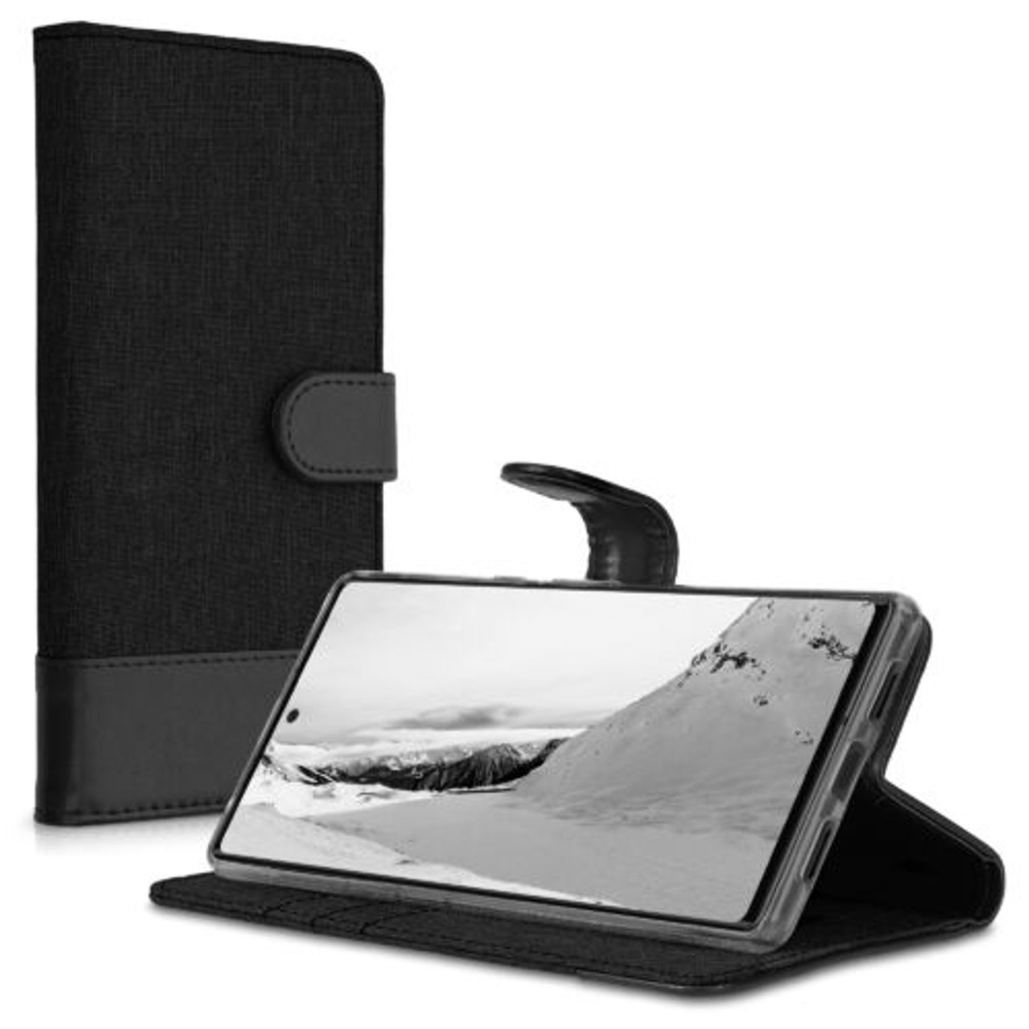 Husa pentru Google Pixel 6 Pro, Textil, Negru, 55989.73, Kwmobile fotografia produsului View 2 L