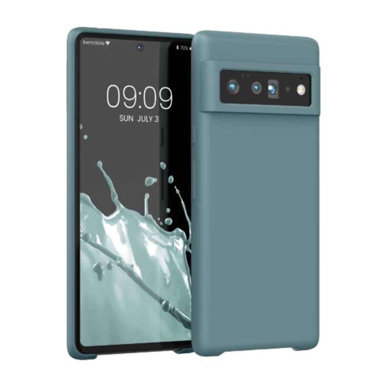 Husa pentru Google Pixel 6 Pro, Silicon, Verde, 55863.207, Kwmobile fotografia produsului