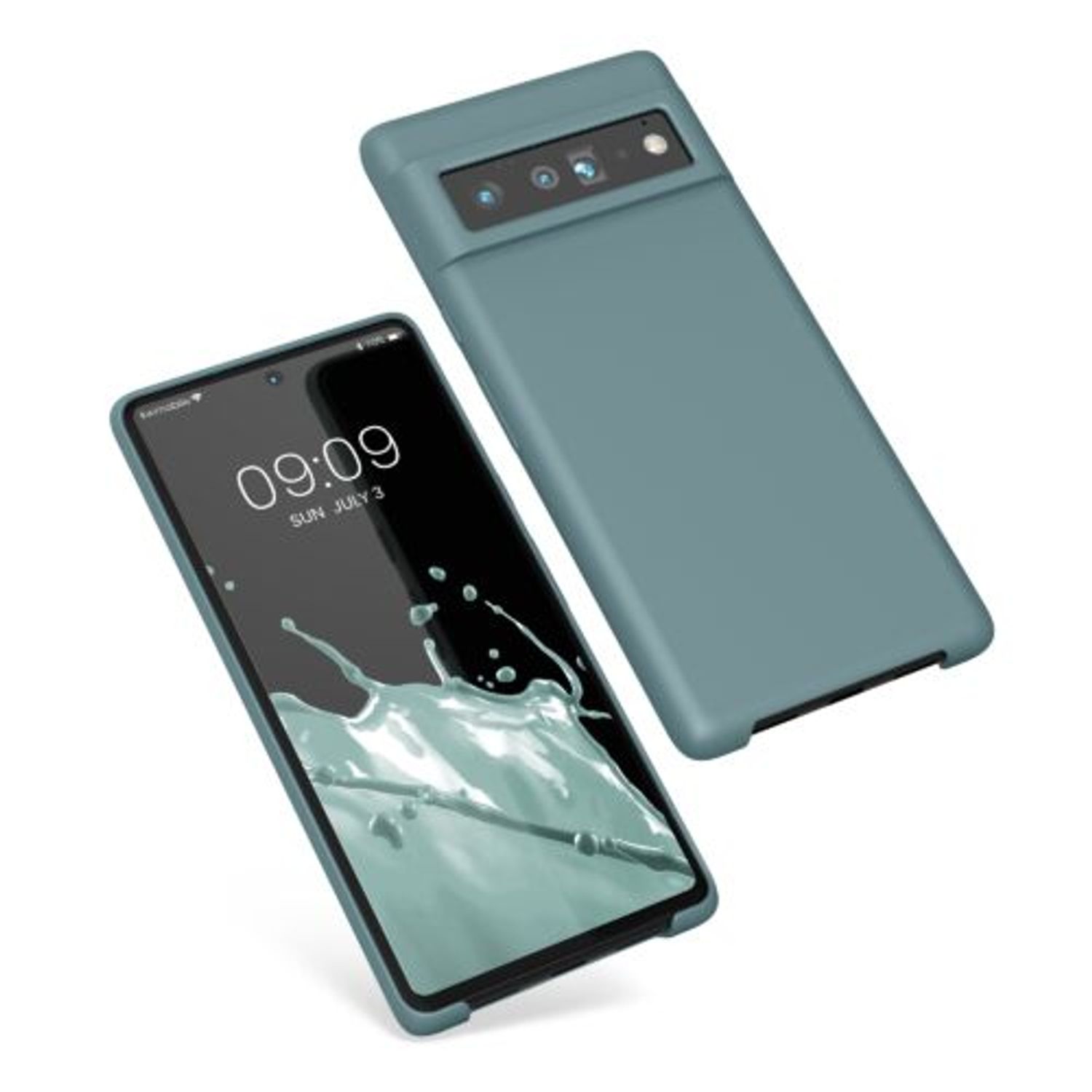 Husa pentru Google Pixel 6 Pro, Silicon, Verde, 55863.207, Kwmobile fotografia produsului View 2 L