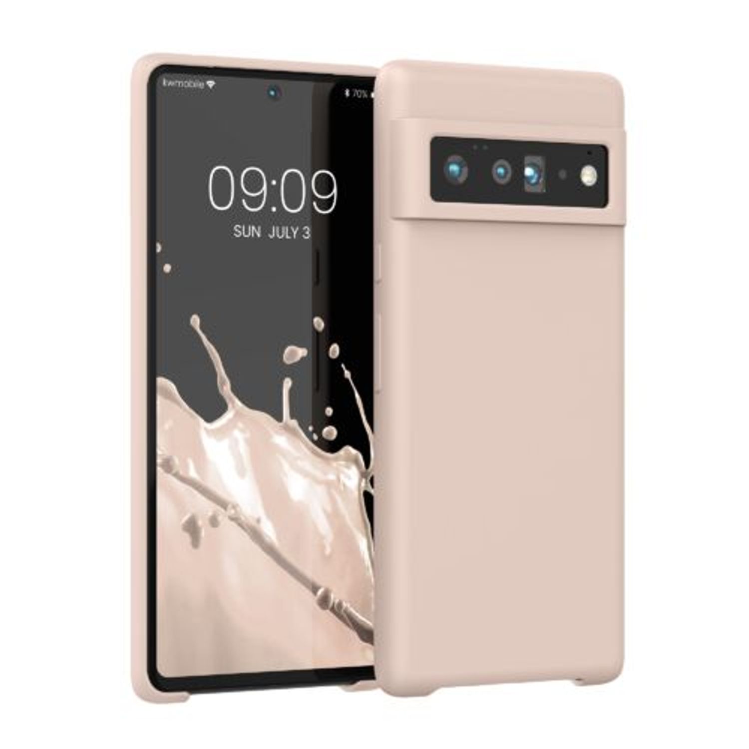 Husa pentru Google Pixel 6 Pro, Silicon, Crem, 55863.225, Kwmobile fotografia produsului