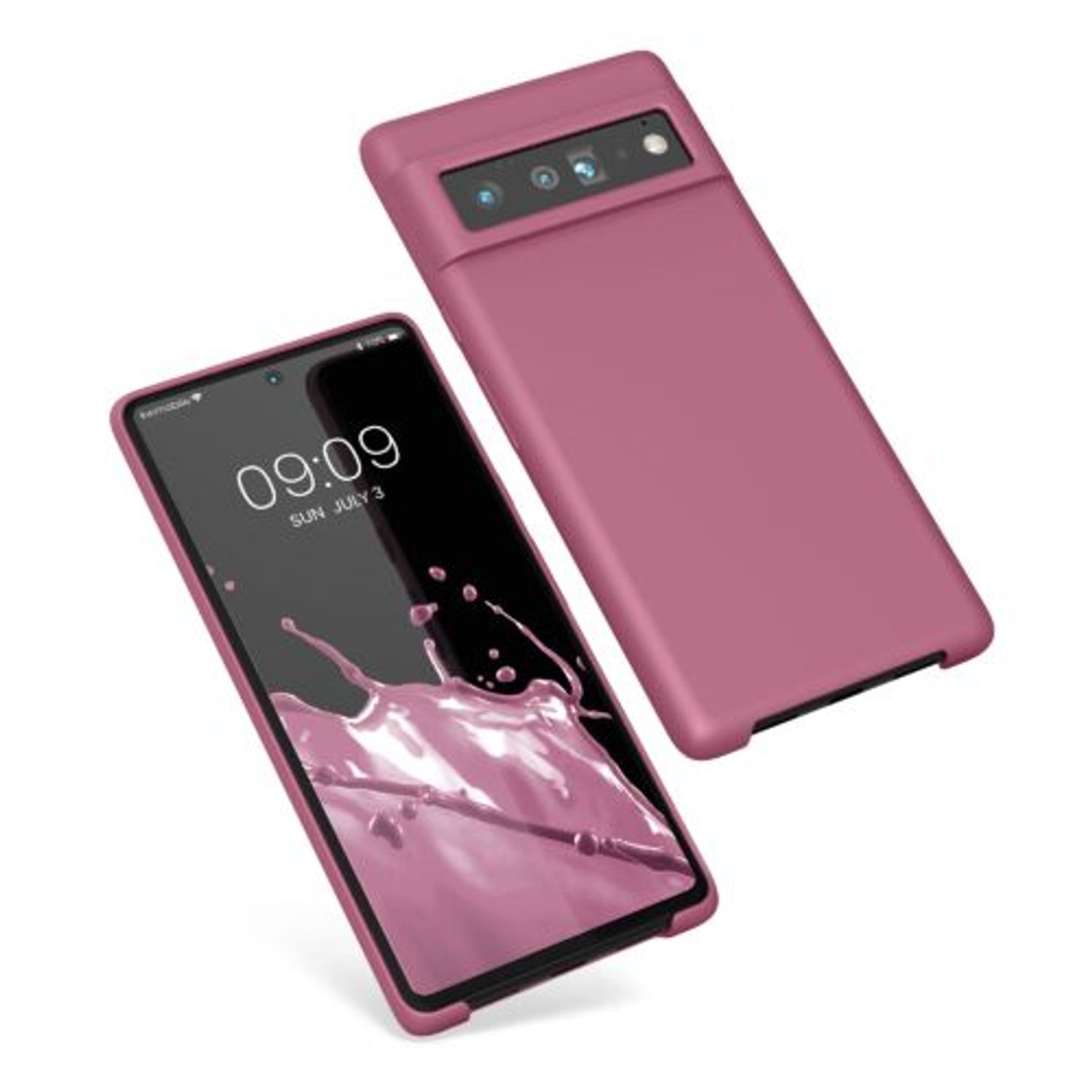 Husa pentru Google Pixel 6 Pro, Silicon, Roz, 55863.167, Kwmobile fotografia produsului View 2 L