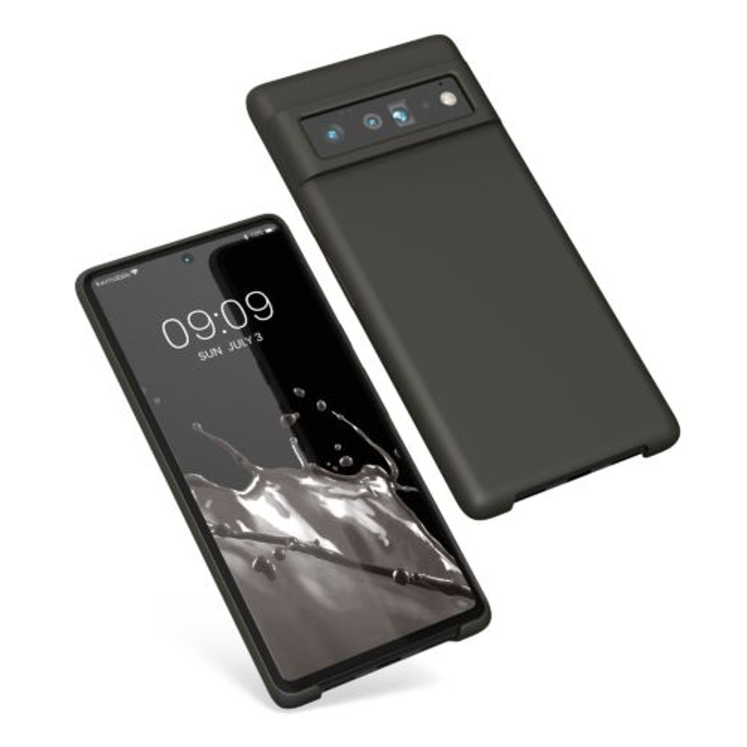 Husa pentru Google Pixel 6 Pro, Silicon, Gri, 55863.107, Kwmobile fotografia produsului View 2 L