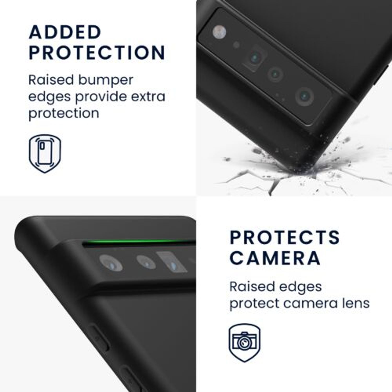 Husa pentru Google Pixel 6 Pro, Silicon, Negru, 55879.01, Kwmobile fotografia produsului View 6 L