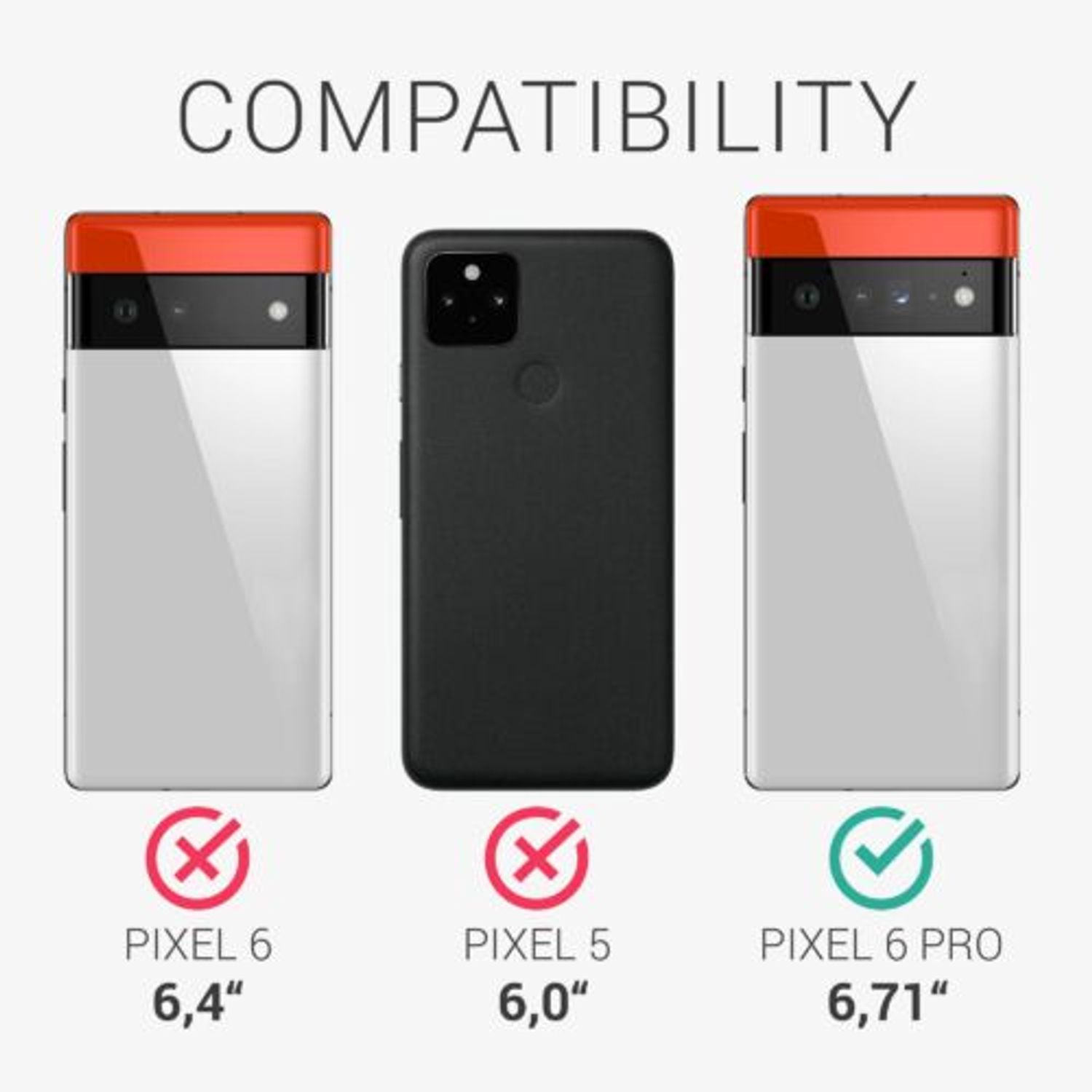 Husa pentru Google Pixel 6 Pro, Silicon, Rosu, 55856.178, Kwmobile fotografia produsului View 6 L