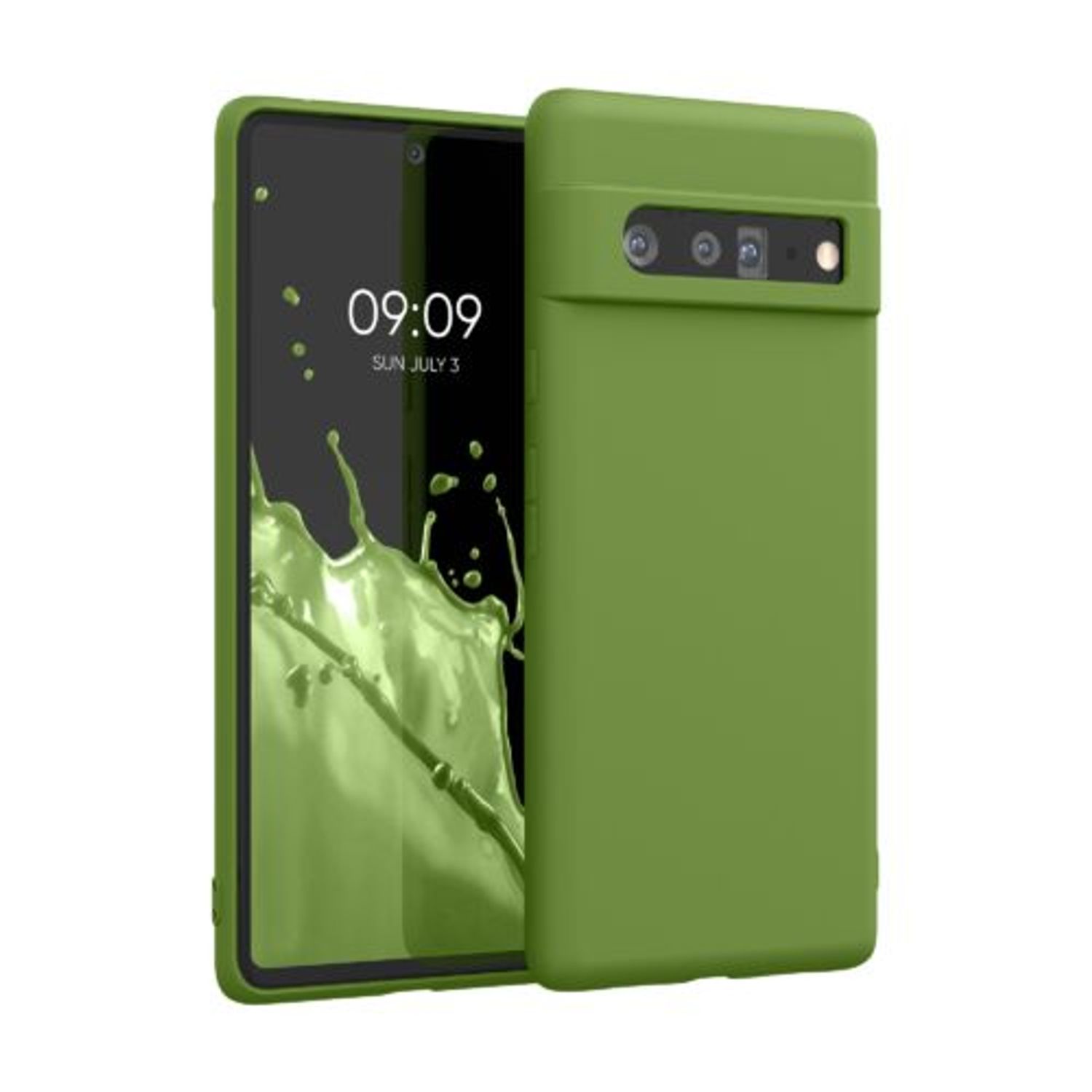 Husa pentru Google Pixel 6 Pro, Silicon, Verde, 55866.220, Kwmobile fotografia produsului