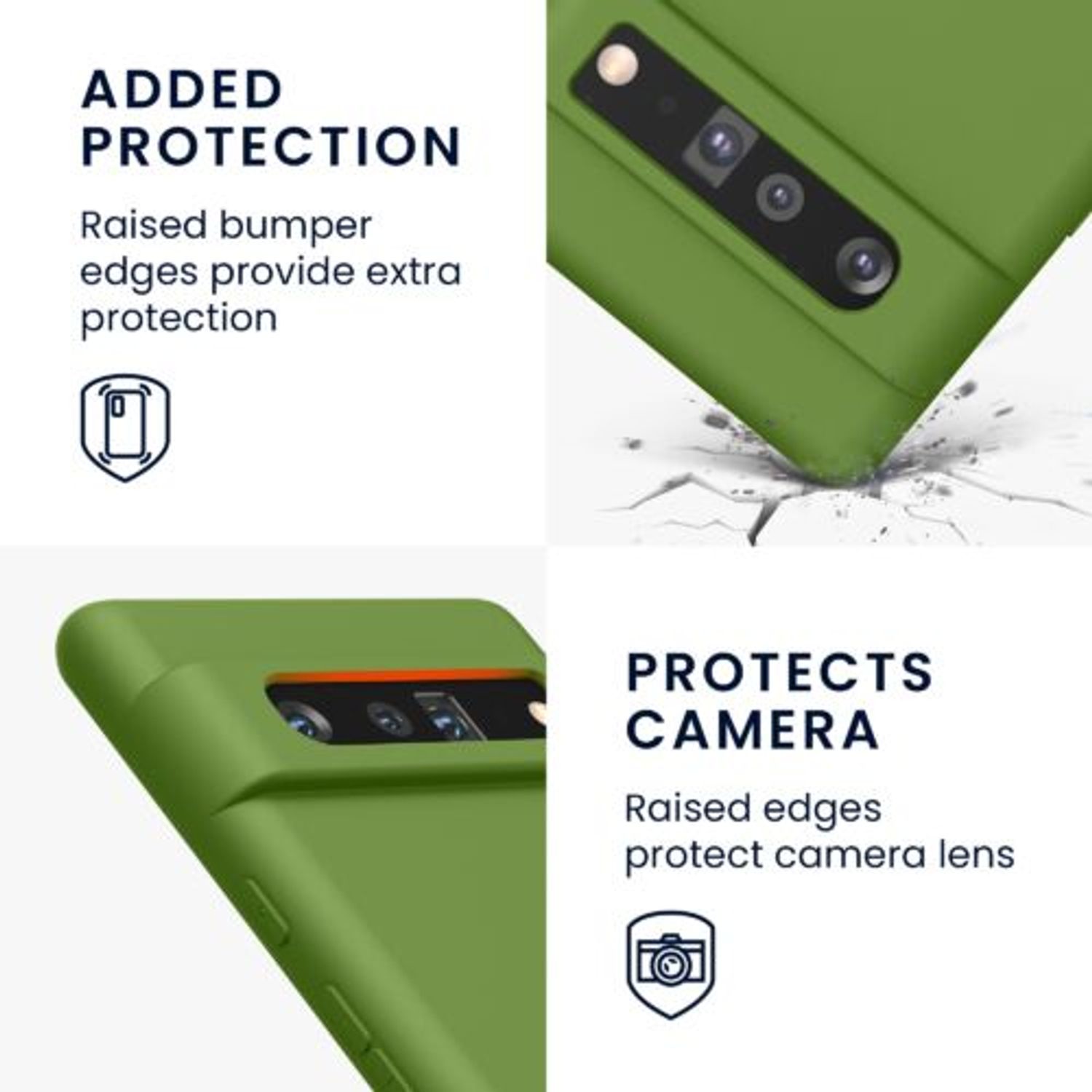 Husa pentru Google Pixel 6 Pro, Silicon, Verde, 55866.220, Kwmobile fotografia produsului View 4 L
