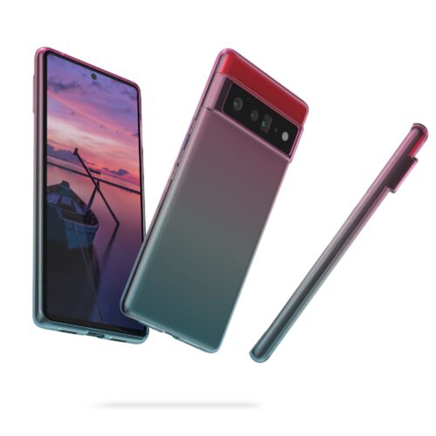 Husa pentru Google Pixel 6 Pro, Silicon, Multicolor, 55774.01, Kwmobile fotografia produsului View 5 L