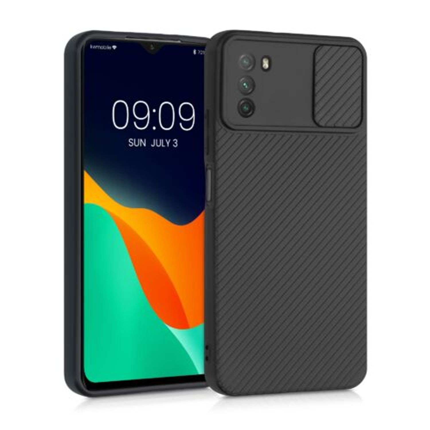 Husa pentru Xiaomi Poco M3, Silicon, Negru, 56366.01, Kwmobile fotografia produsului