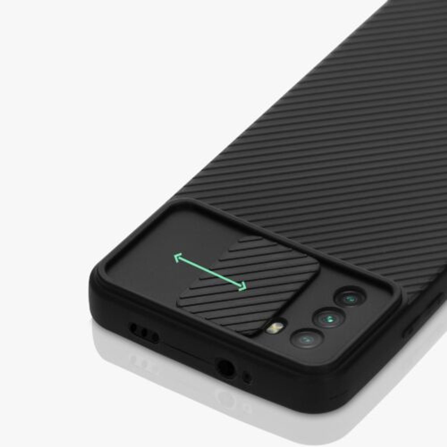 Husa pentru Xiaomi Poco M3, Silicon, Negru, 56366.01, Kwmobile fotografia produsului View 9 L