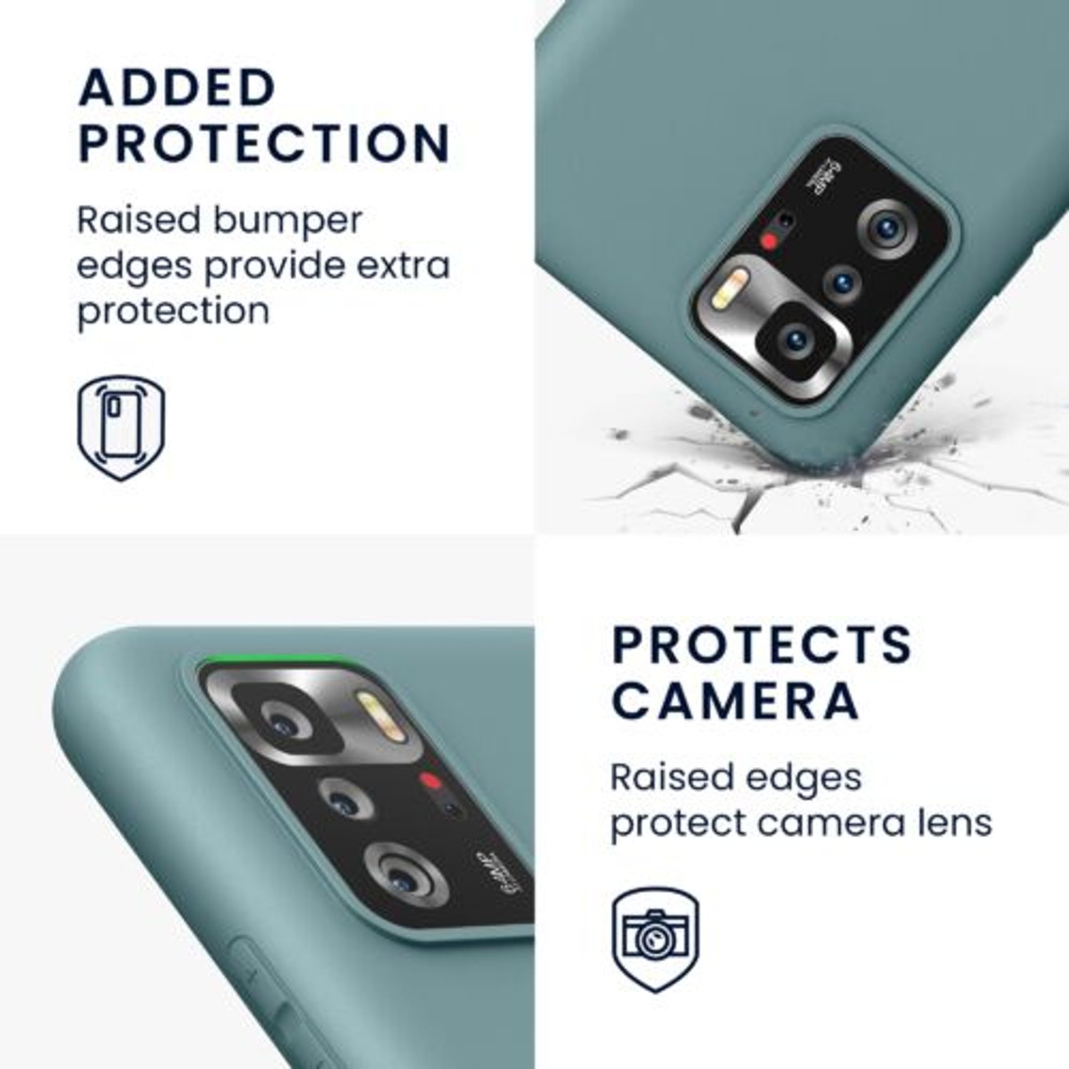 Husa pentru Xiaomi Poco X3 GT, Silicon, Verde, 56019.207, Kwmobile fotografia produsului View 6 L
