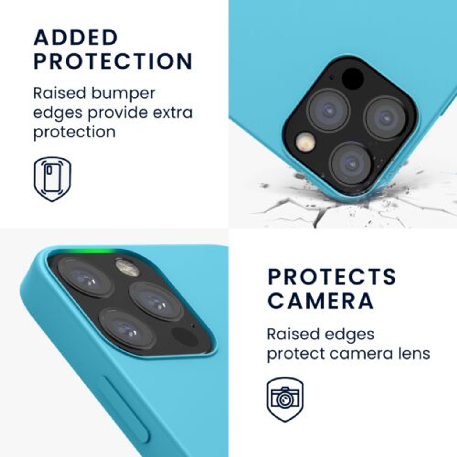 Husa pentru iPhone 12/iPhone 12 Pro, Silicon, Albastru, 52641.223 fotografia produsului View 4 L