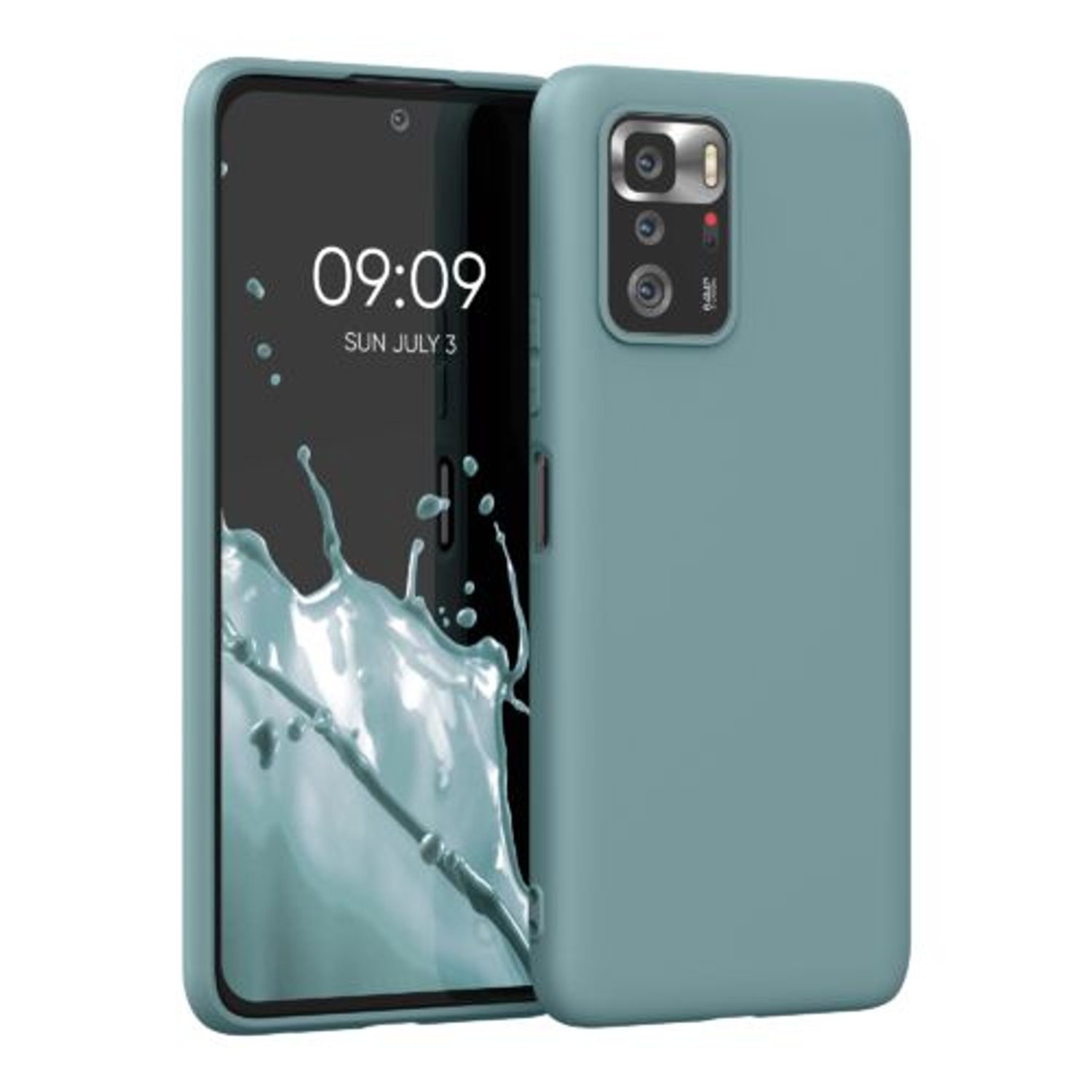 Husa pentru Xiaomi Poco X3 GT, Silicon, Verde, 56019.207, Kwmobile fotografia produsului