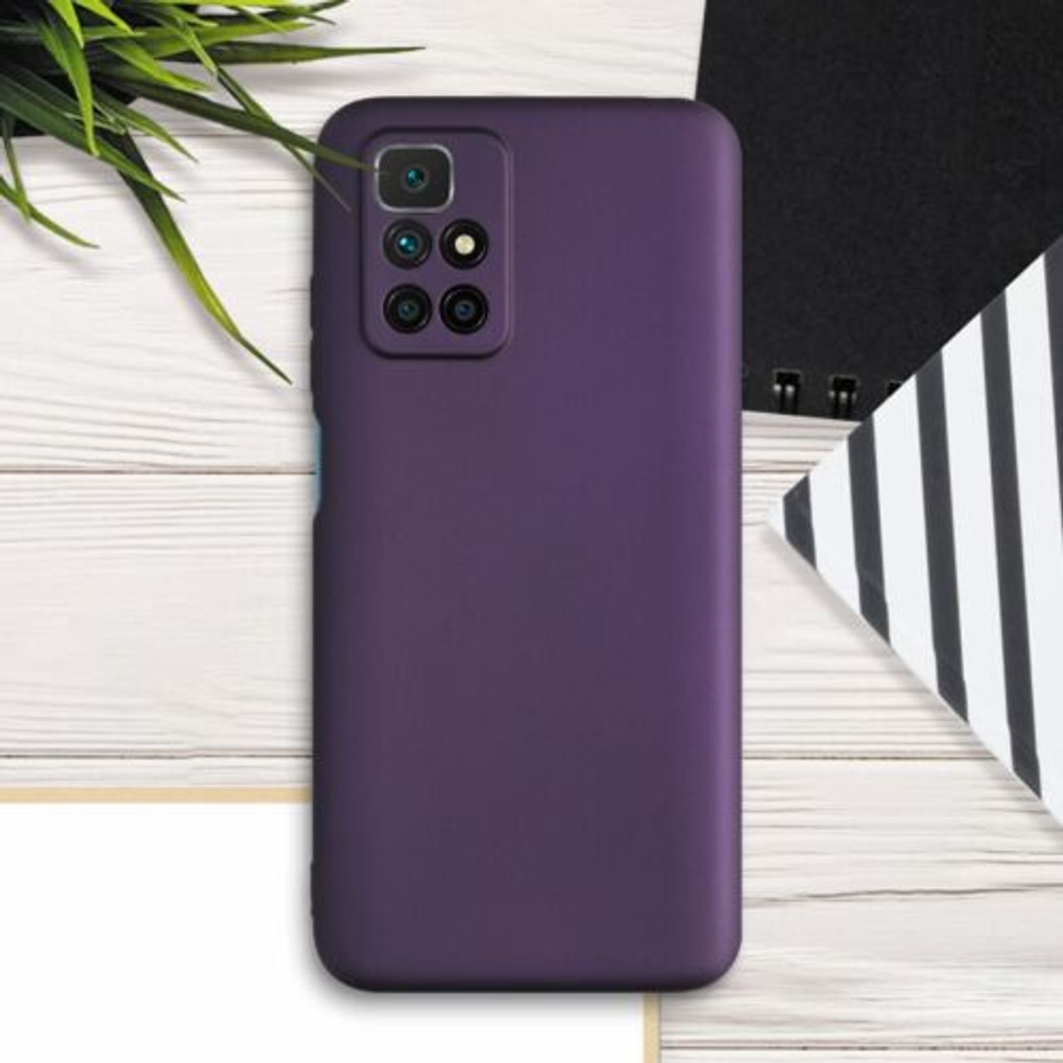 Husa pentru Xiaomi Redmi 10, Silicon, Mov, 56149.115, Kwmobile fotografia produsului View 5 L